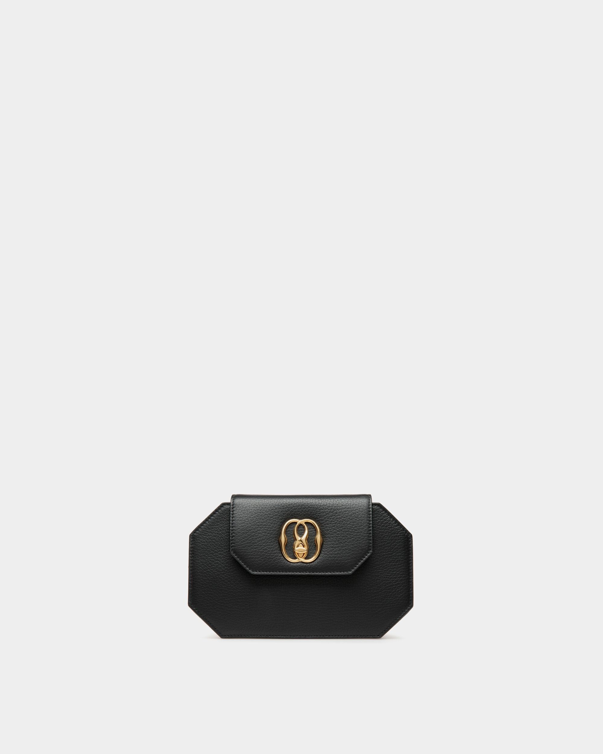Bally Global - Emblem Octogone In Black Leather - Black