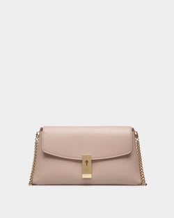 Mini Sac Multi-Fonction Lock Me En Cuir Grainé Beige Clair