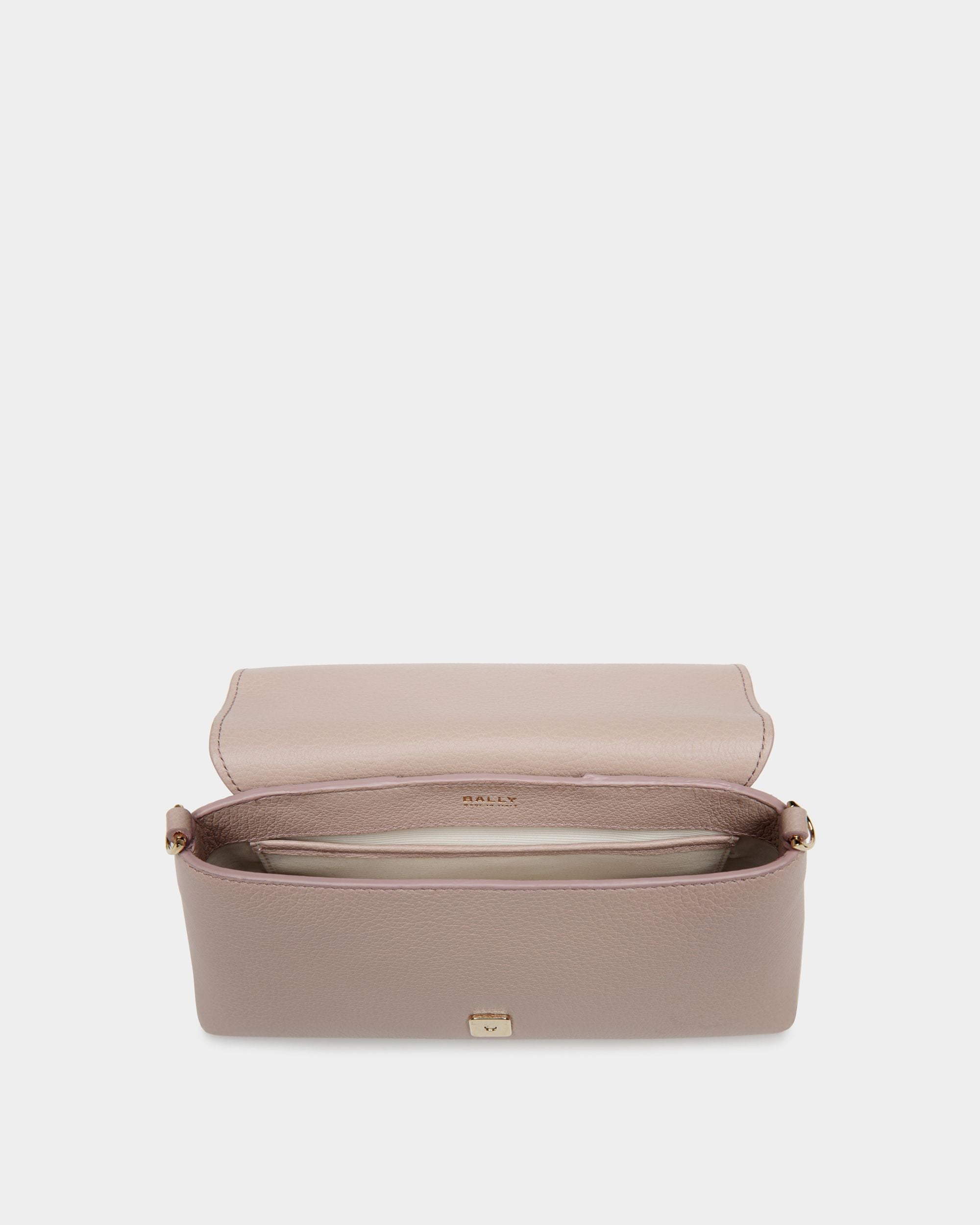 Bally Global - Mini Sac Multi-Fonction Lock Me En Cuir Grainé Beige Clair - Beige