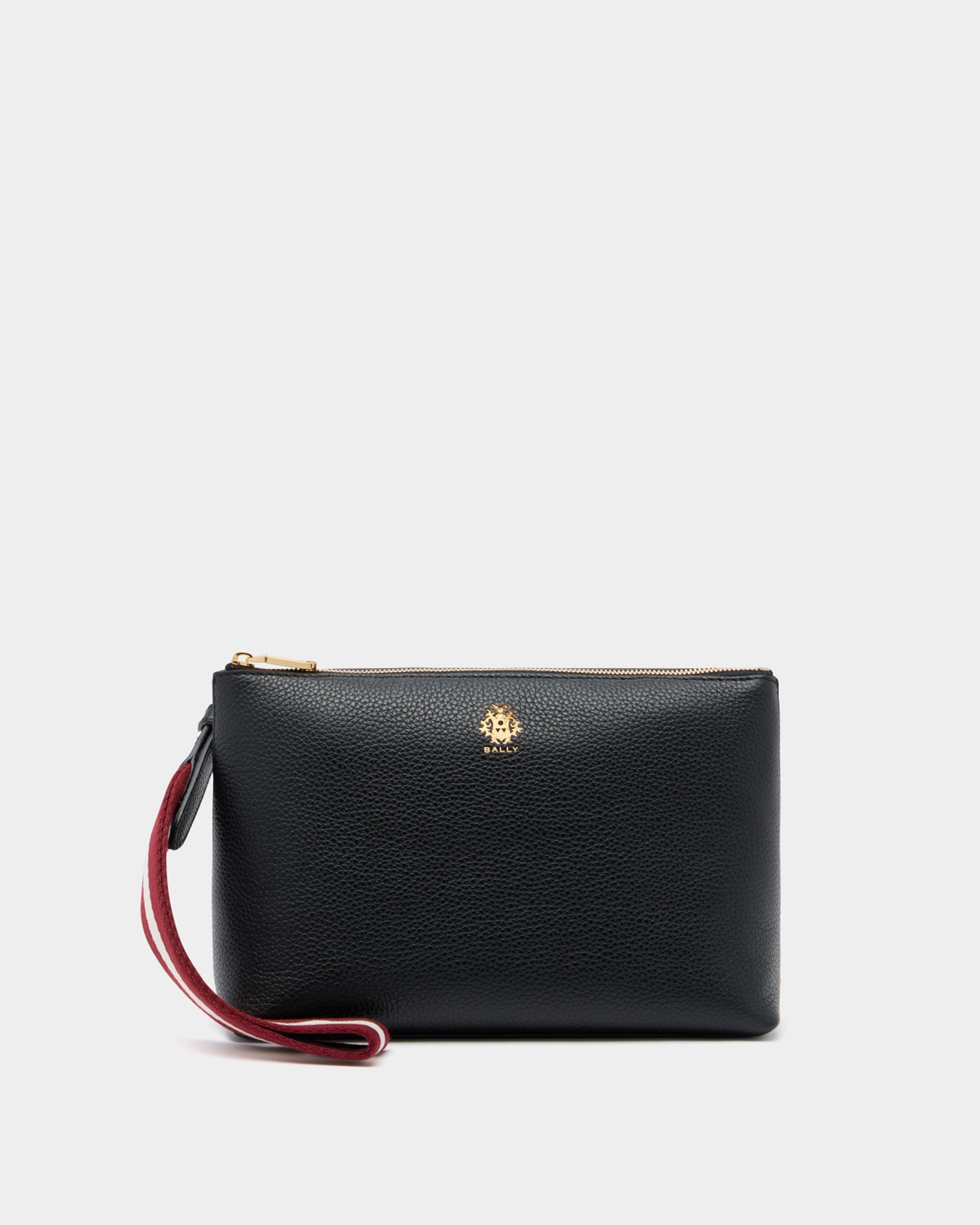 Bally Global - Hera Pouch in Black Grained Leather - Black