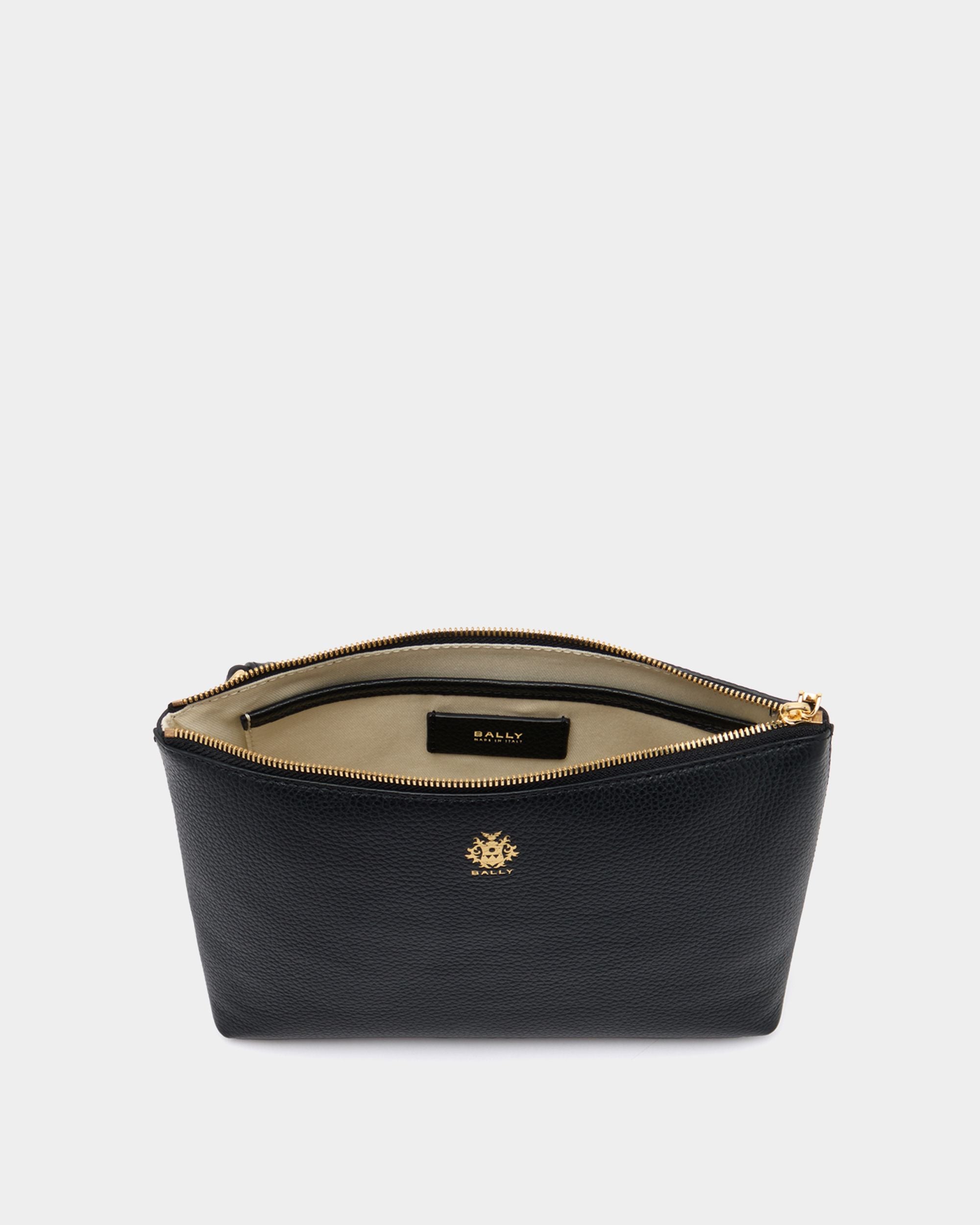 Bally Global - Hera Pouch in Black Grained Leather - Black