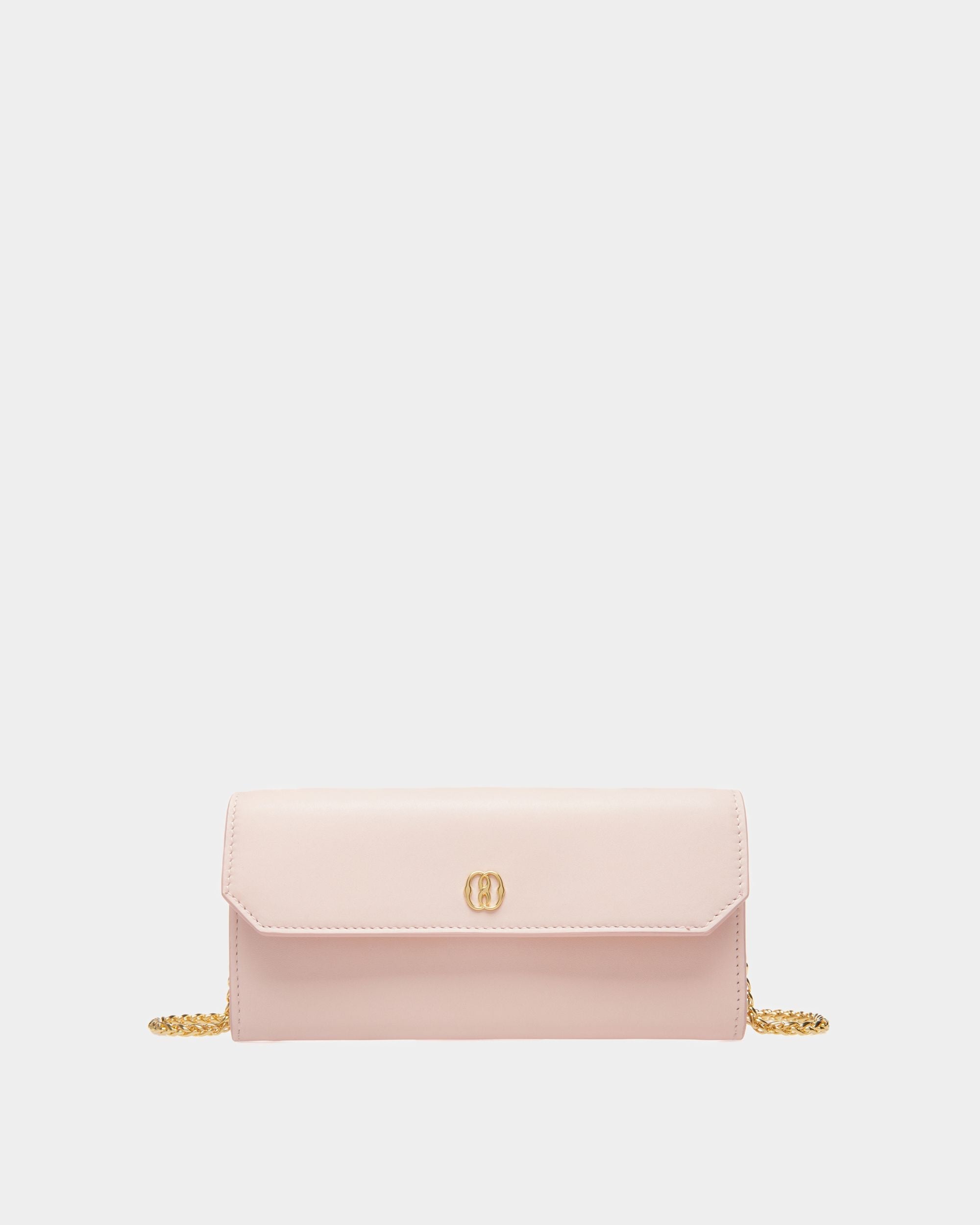 Bally Global - Emblem Travel Wallet In Dusty Petal Leather - Pink