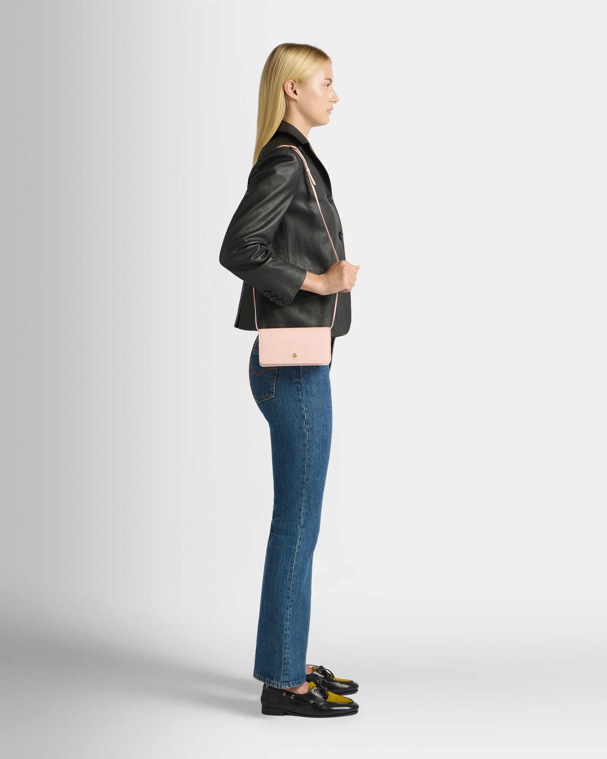 Bally Global - Portamóvil Bally Essential De Piel Dusty Petal - Rosa