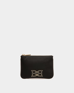 Evod Cartera En Nailon Reciclado Y Piel De Color Negro