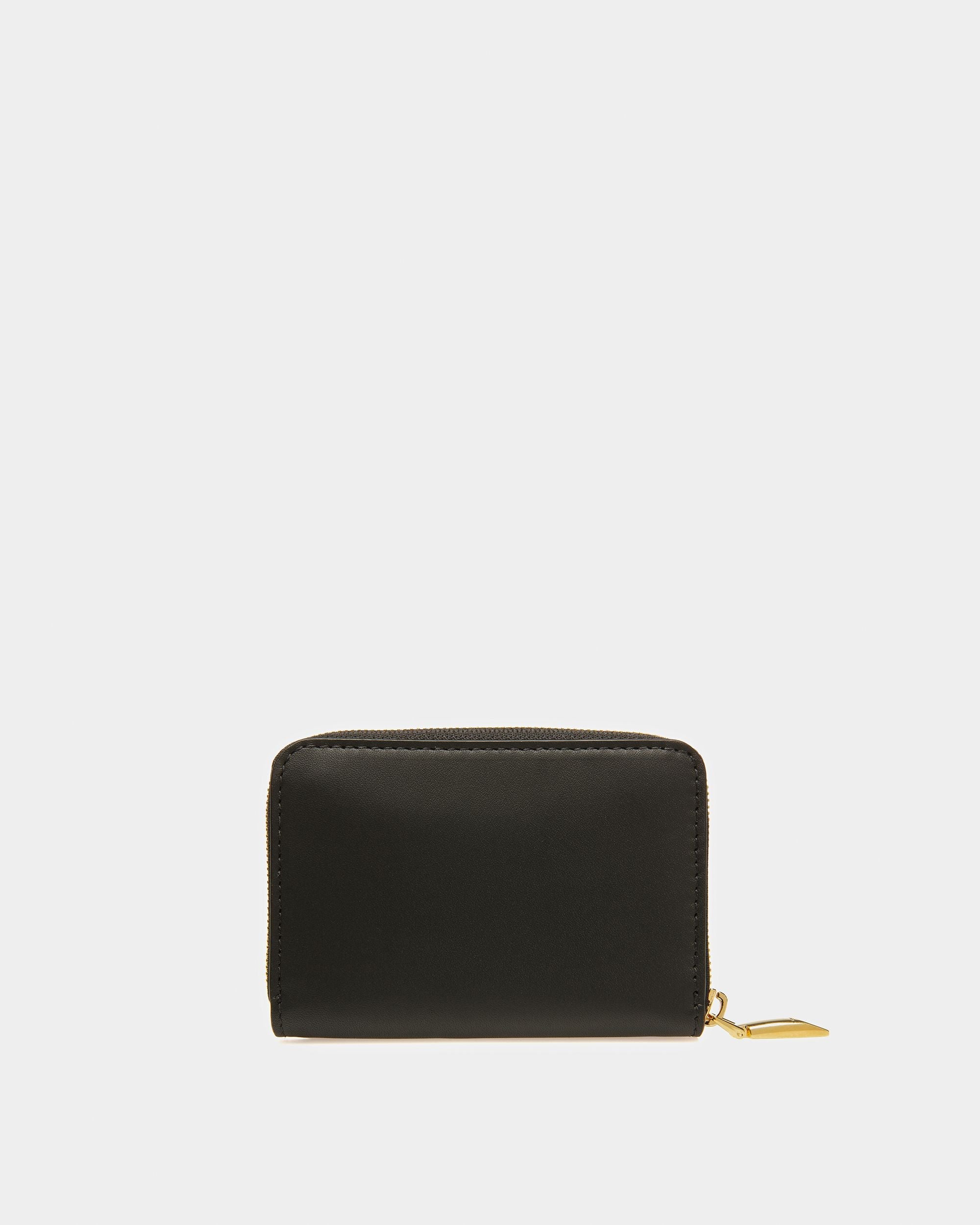Bally Global - Portefeuille Porte-Cartes / Porte-Monnaie Emblem En Cuir Noir - Noir