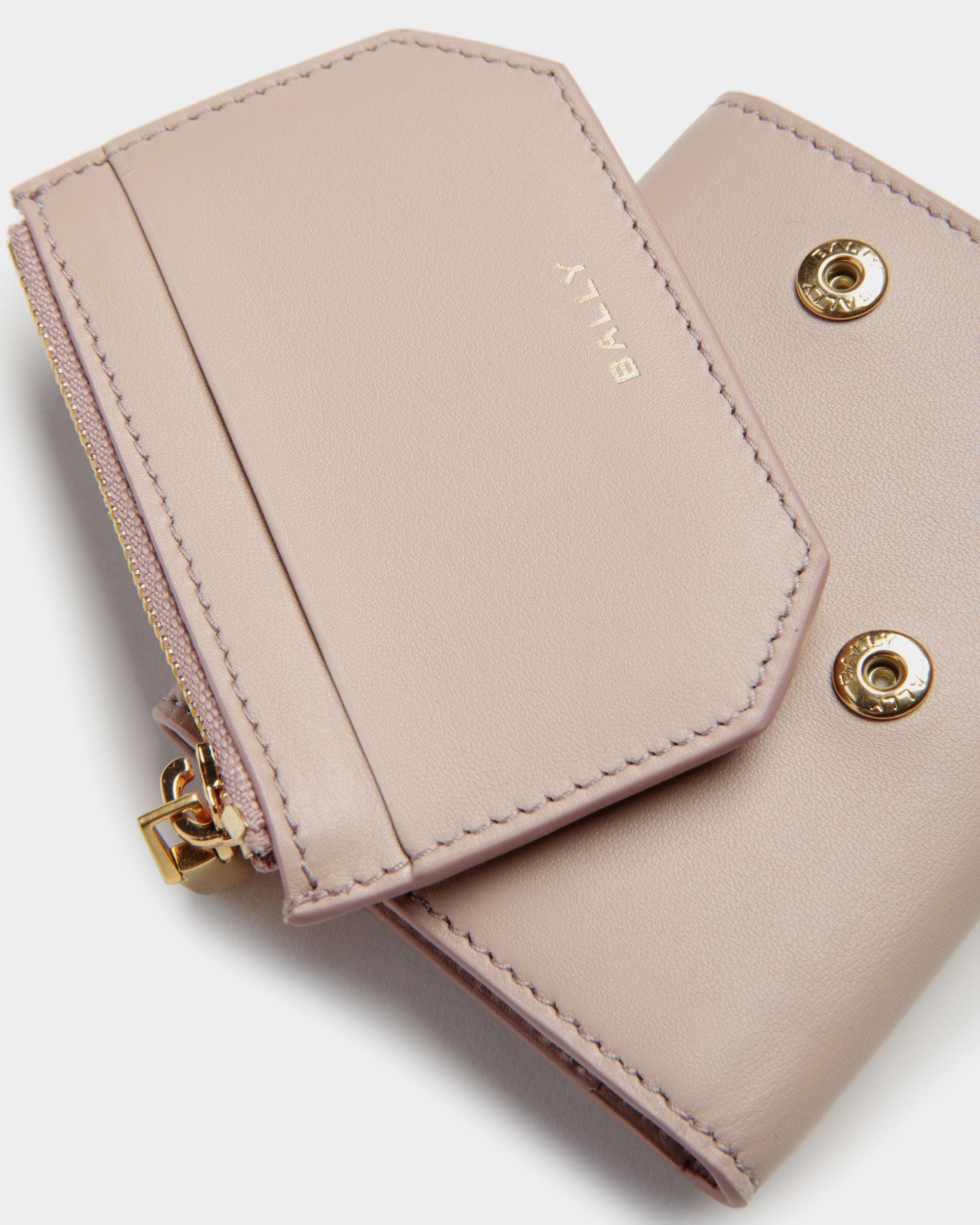 Bally Global - Emblem Wallet In Light Beige Leather - Beige