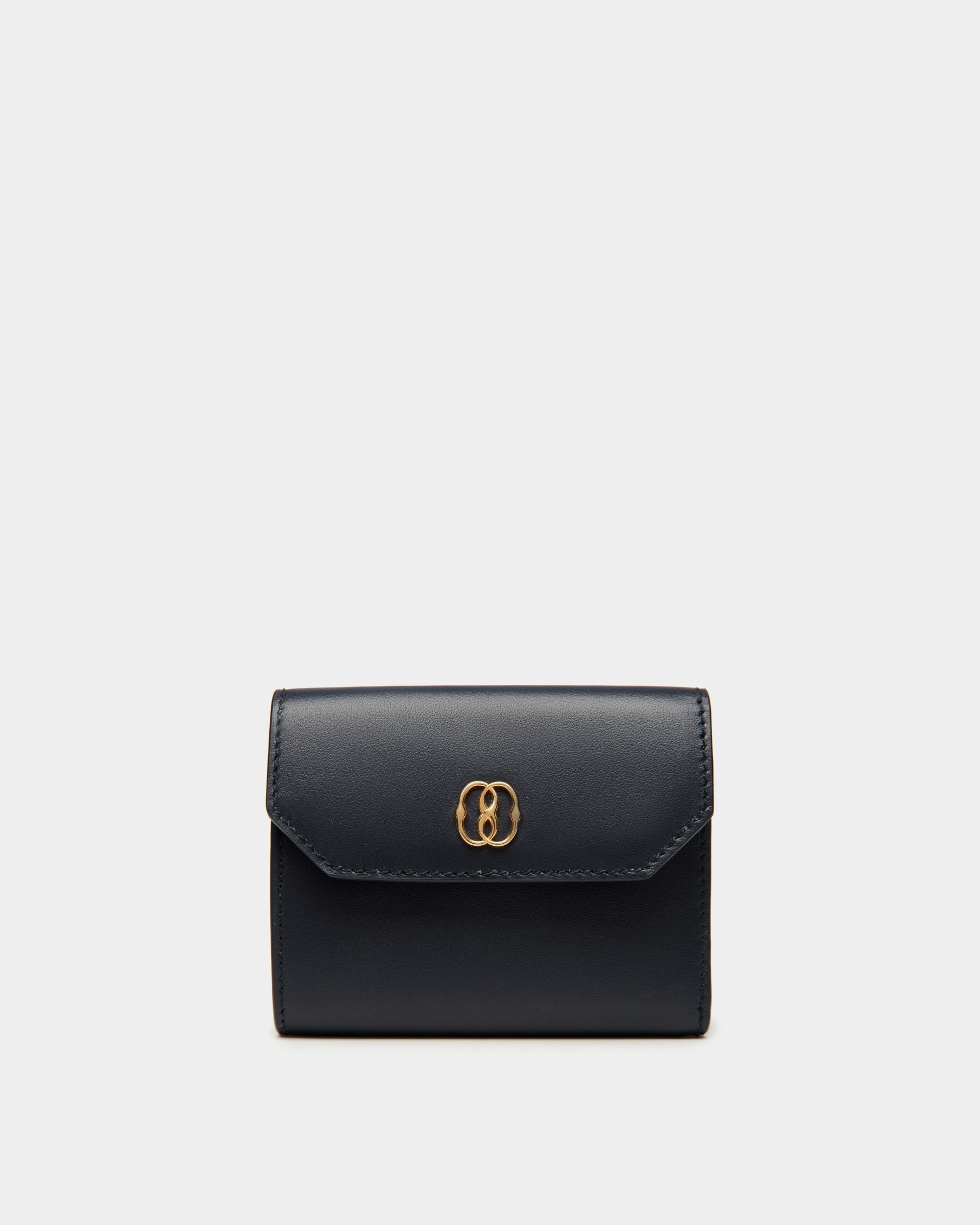 Bally Global - Portefeuille Emblem En Cuir Navy Blue - Bleu