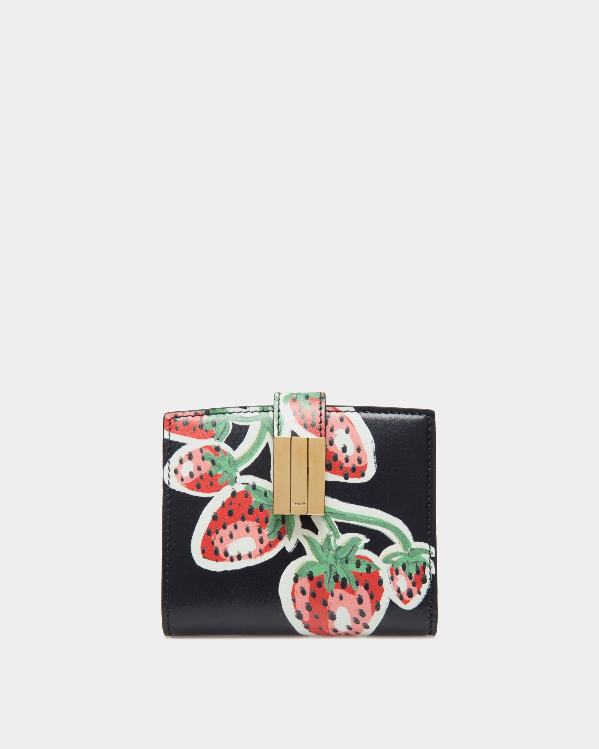 Bally Global - Portefeuille Ollam En Cuir Imprimé Strawberry - Bleu