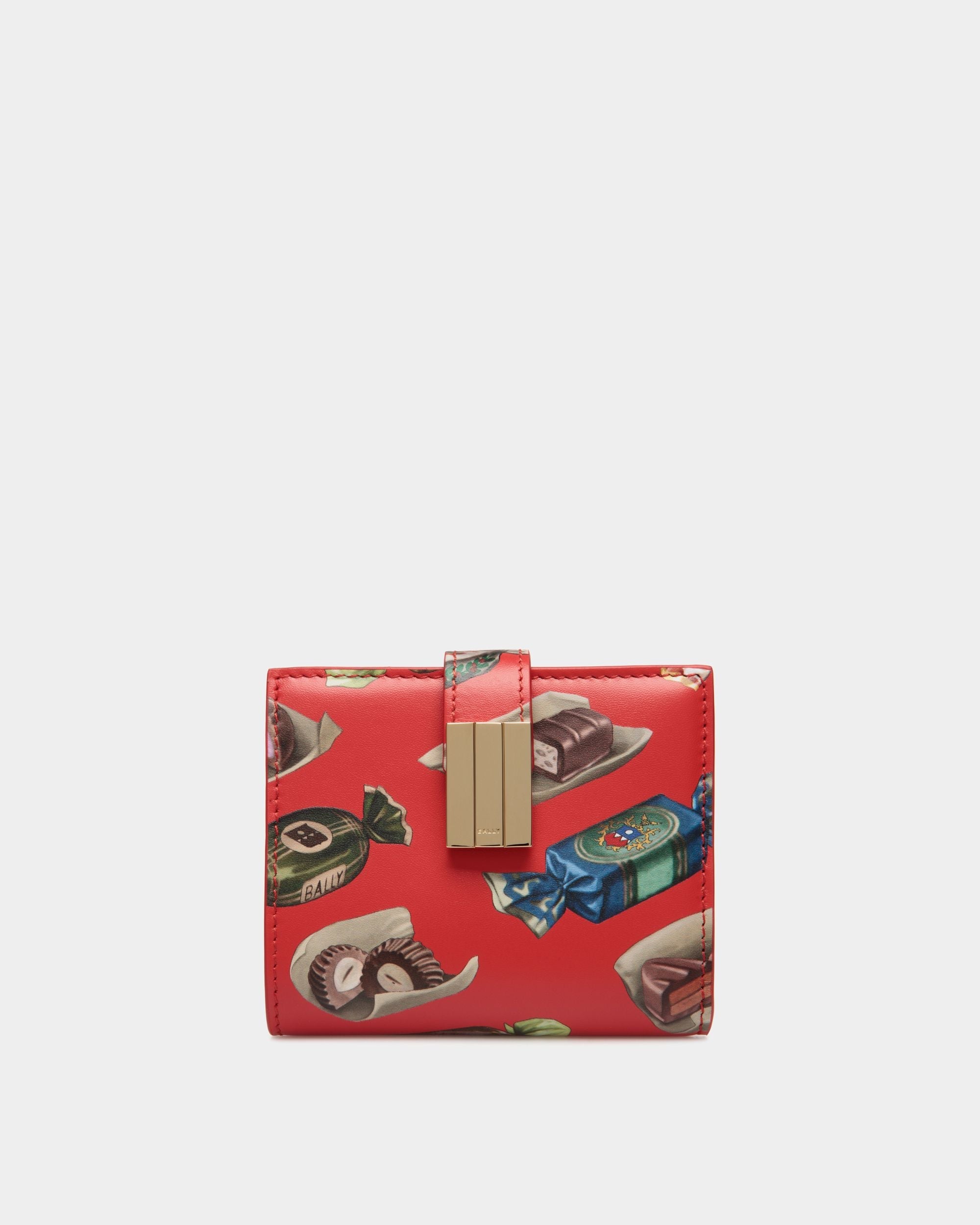 Bally Global - Portefeuille Ollam En Cuir Imprimé Choco-Candy - Rouge