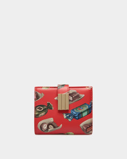 Ollam Wallet In Choco-Candy Print Leather