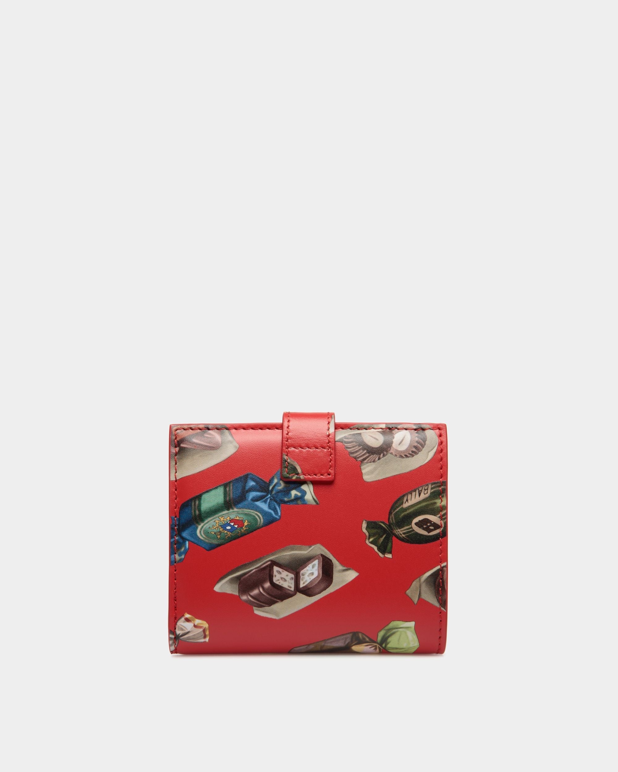 Bally Global - Portefeuille Ollam En Cuir Imprimé Choco-Candy - Rouge
