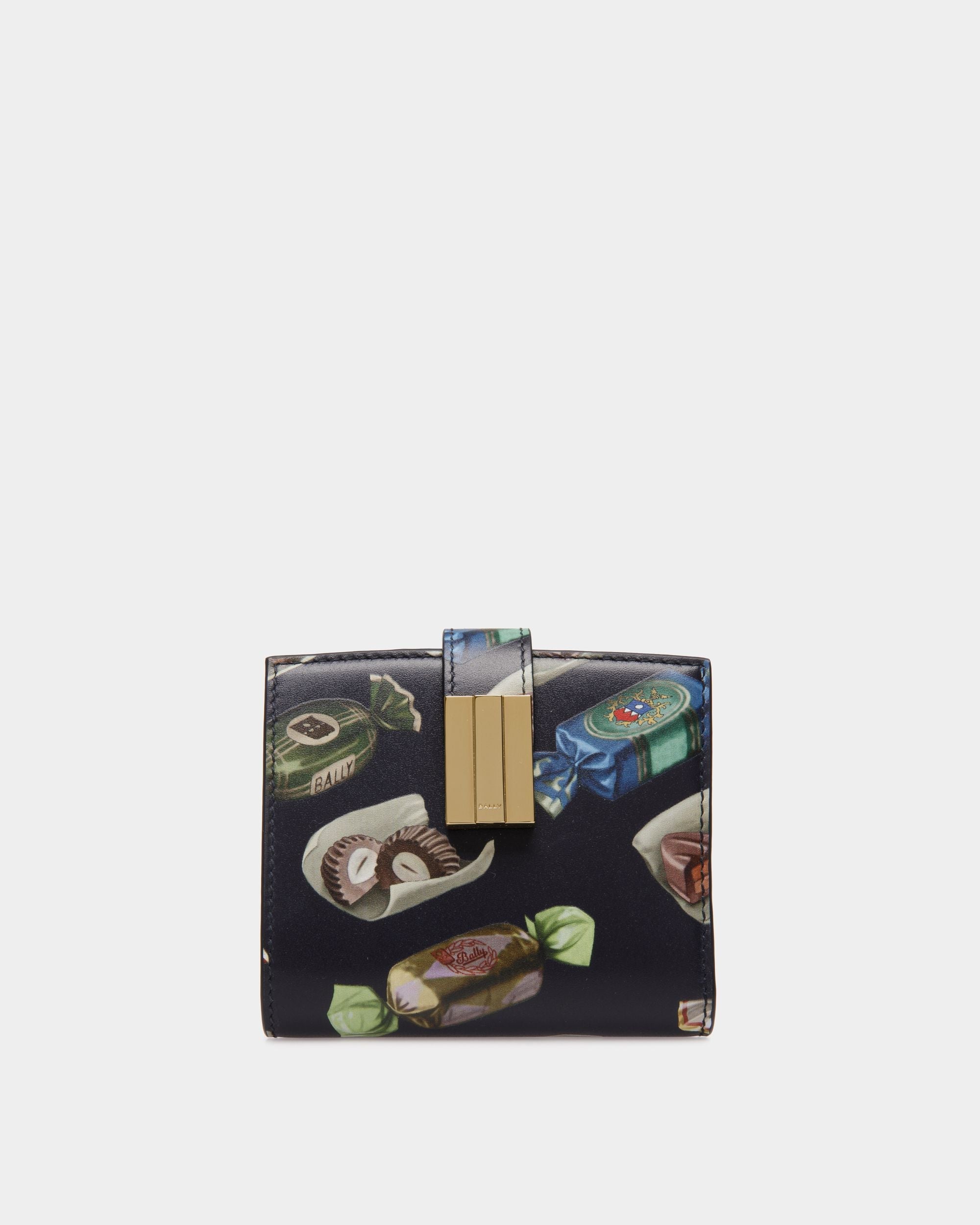 Bally Global - Portefeuille Ollam En Cuir Imprimé Choco-Candy - Bleu