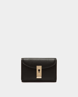 Portefeuille Lock Me En Cuir Grainé Noir