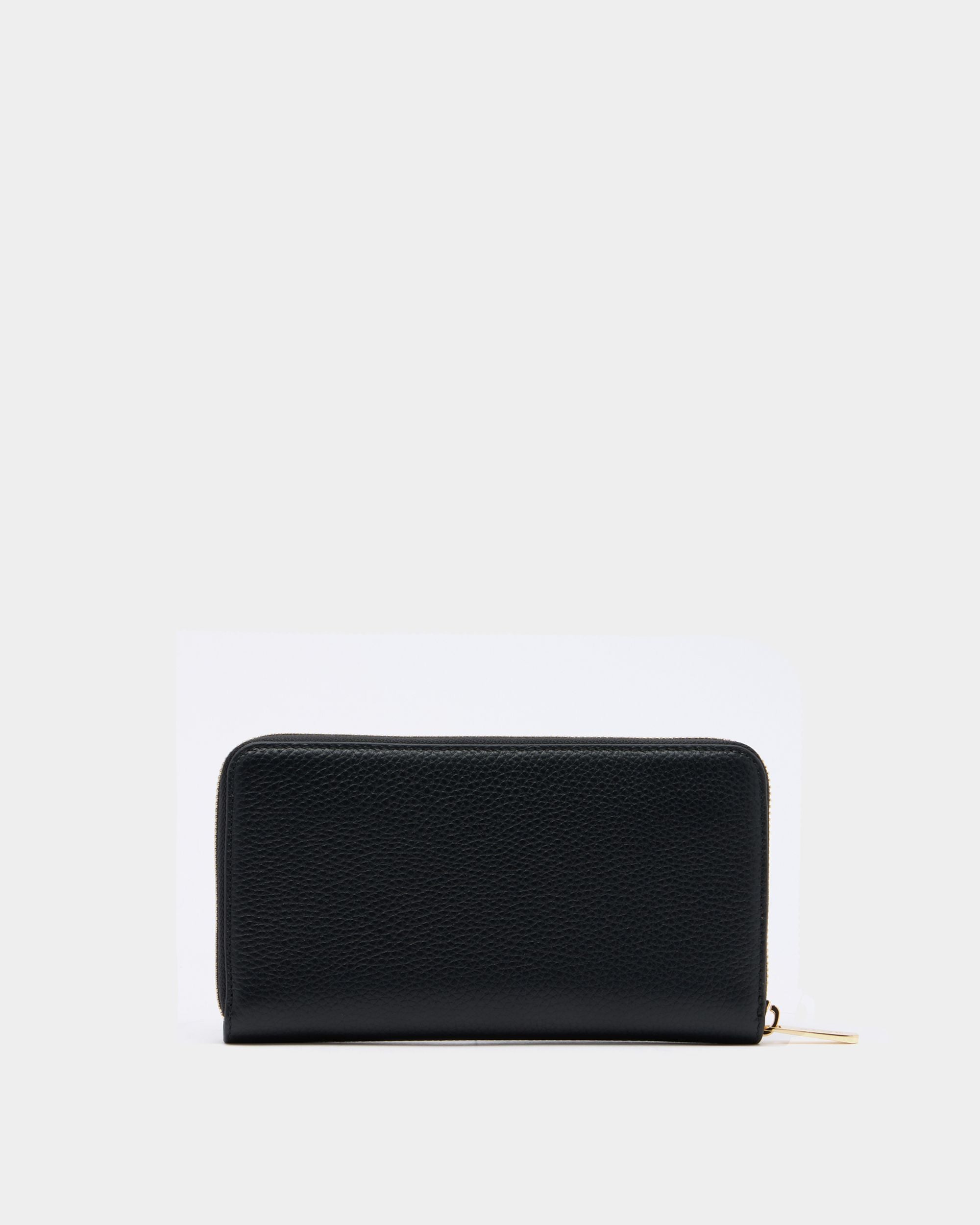 Bally Global - Zip Around Wallet in Black Grained Leather - Black