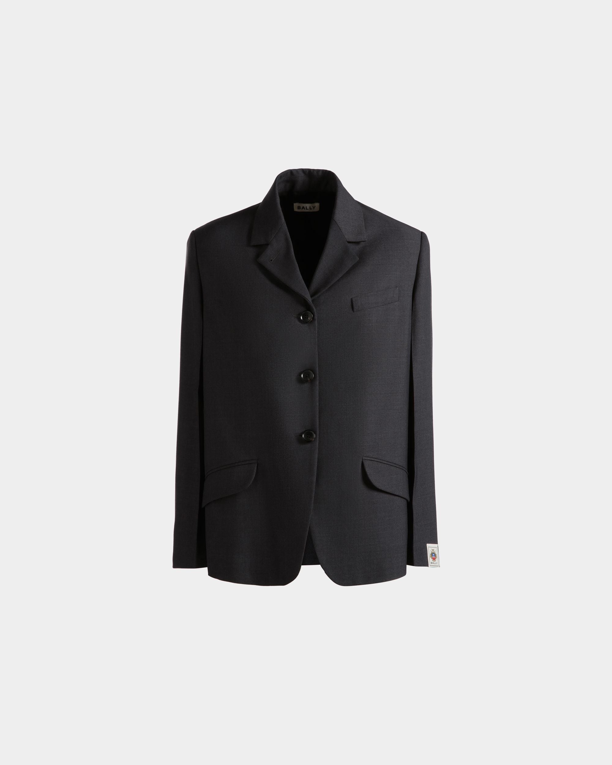 Bally Global - Blazer De Mezcla De Lana Gris Oscuro - Gris