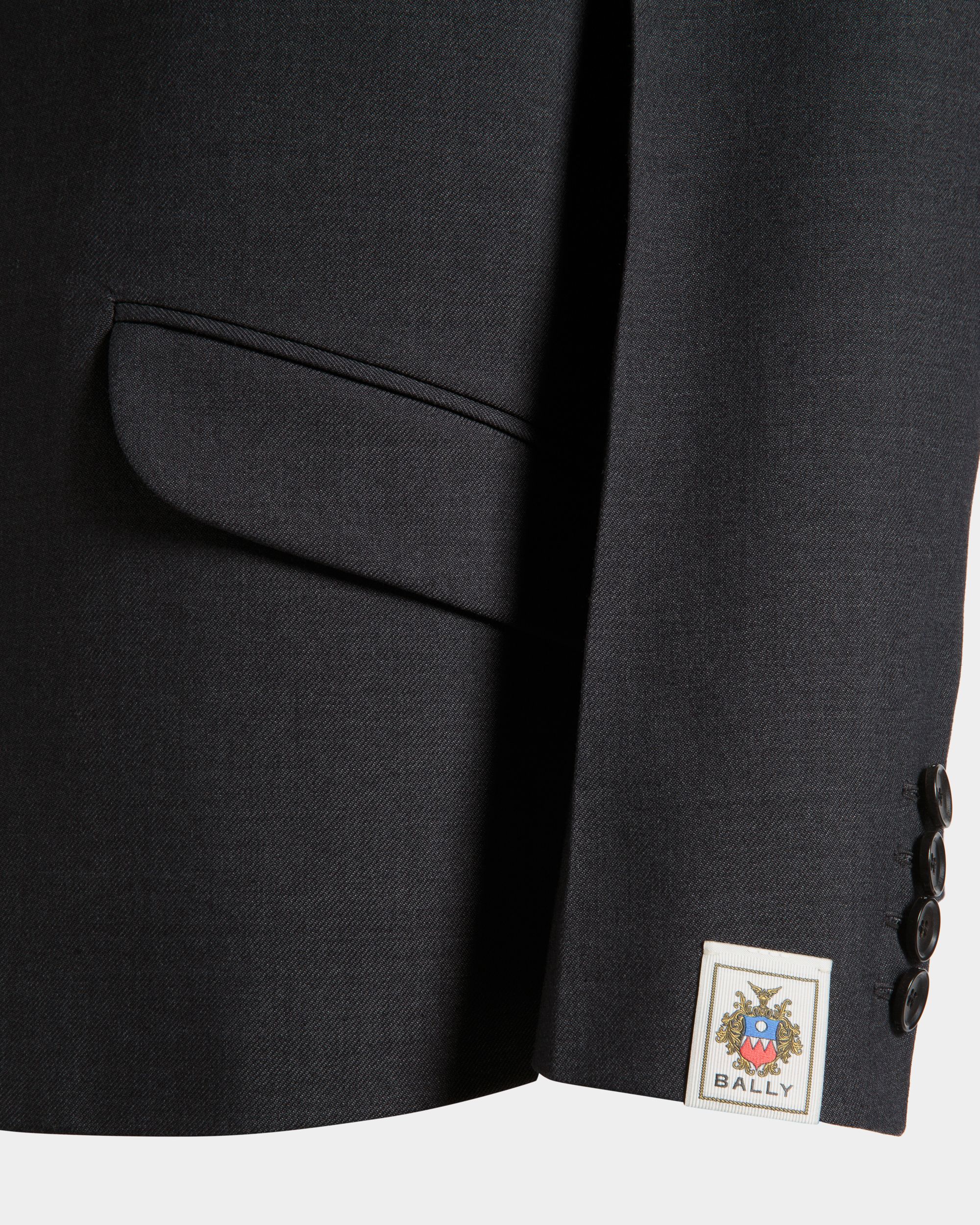 Bally Global - Blazer De Mezcla De Lana Gris Oscuro - Gris