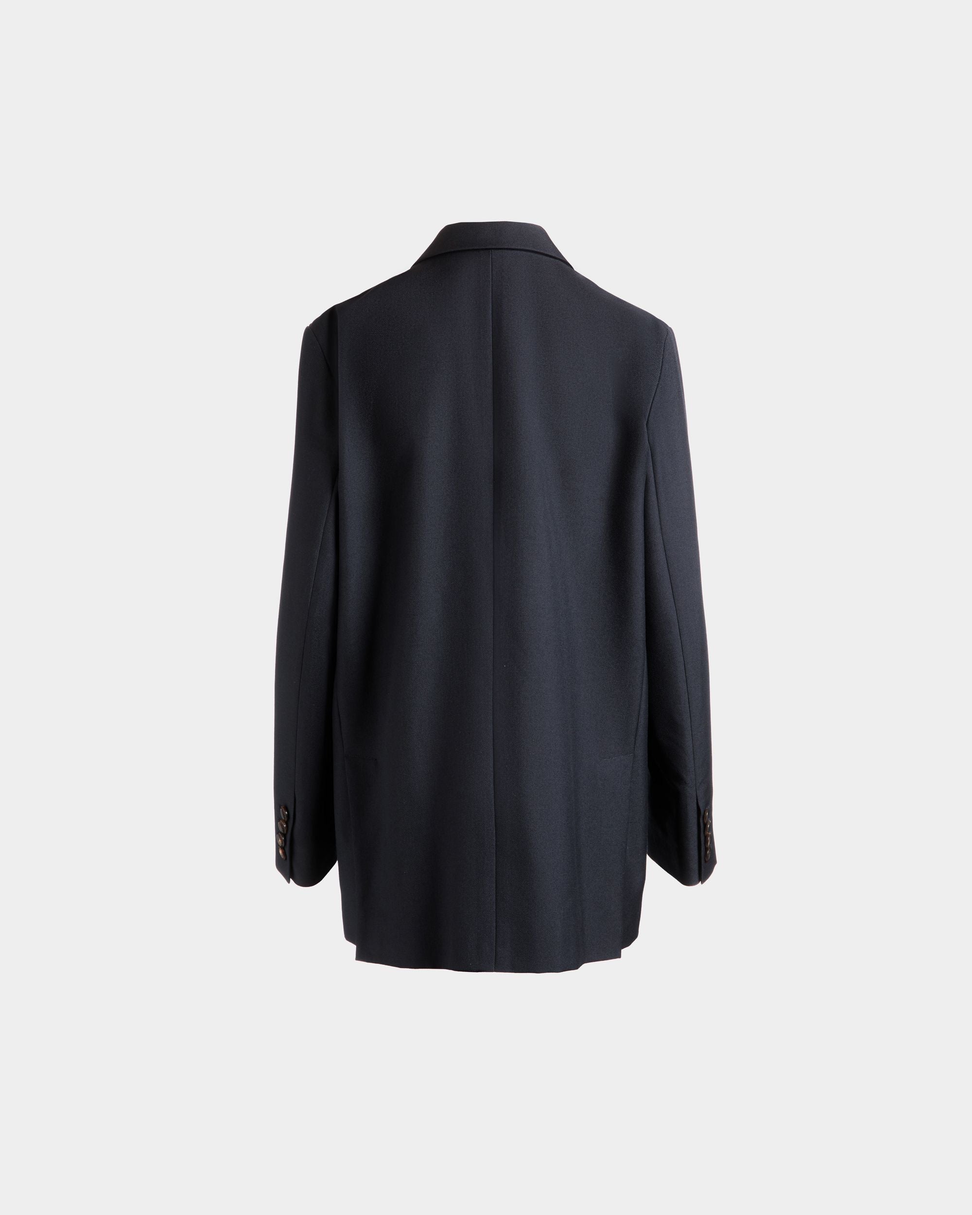 Bally Global - Single-breasted Jacket in Navy Blue Wool Blend - Blue