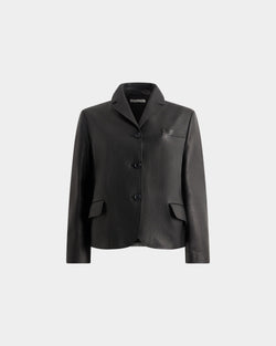 Blazer En Cuir Noir