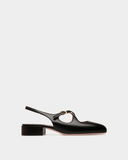 Escarpin Slingback Ballyrina En Cuir Noir