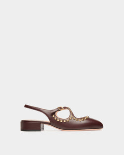 Ballyrina Slingback Pump in Deep Burgundy Leather