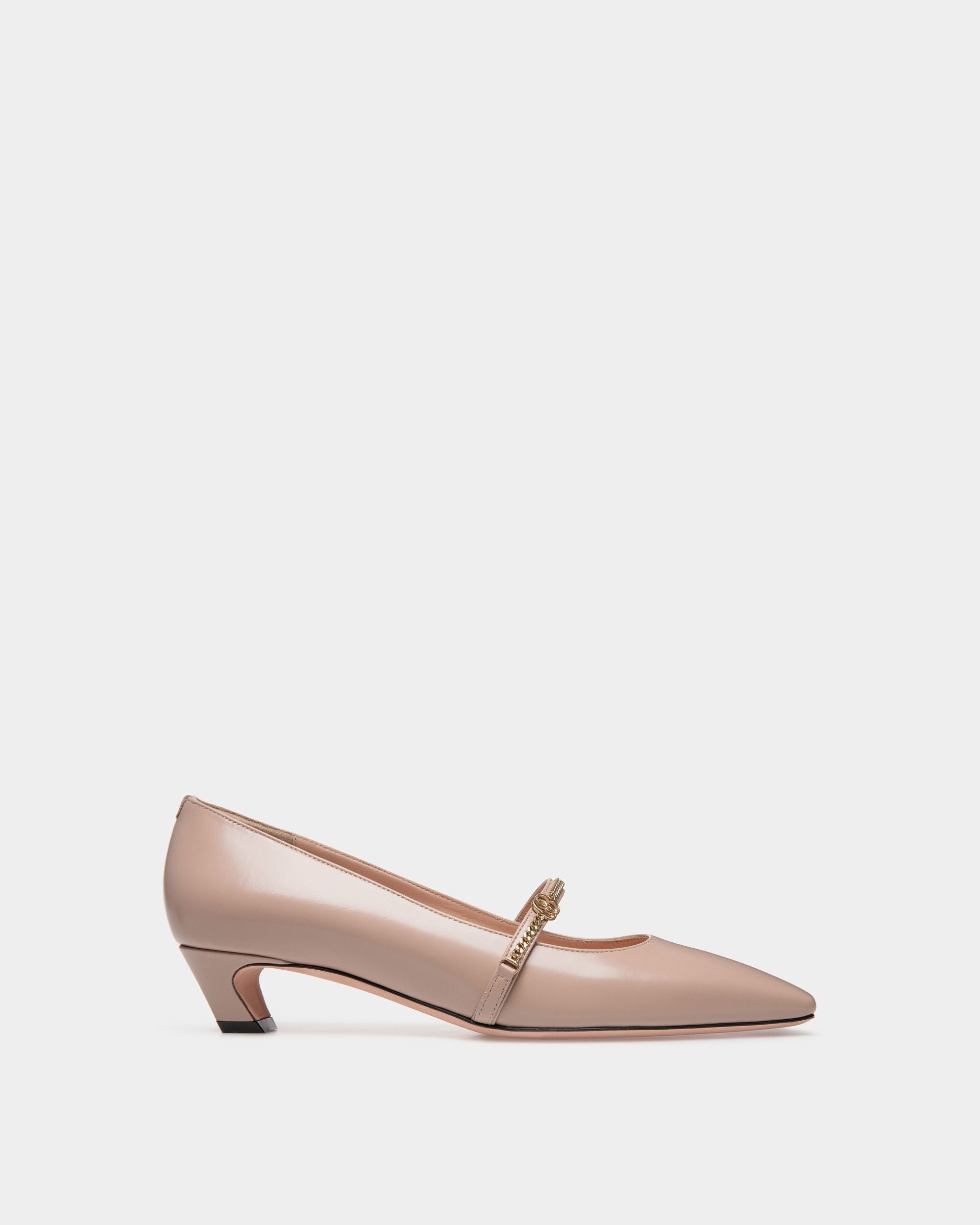 Bally Global - Sylt Mary-Jane Pump In Light Beige Brushed Leather - Beige