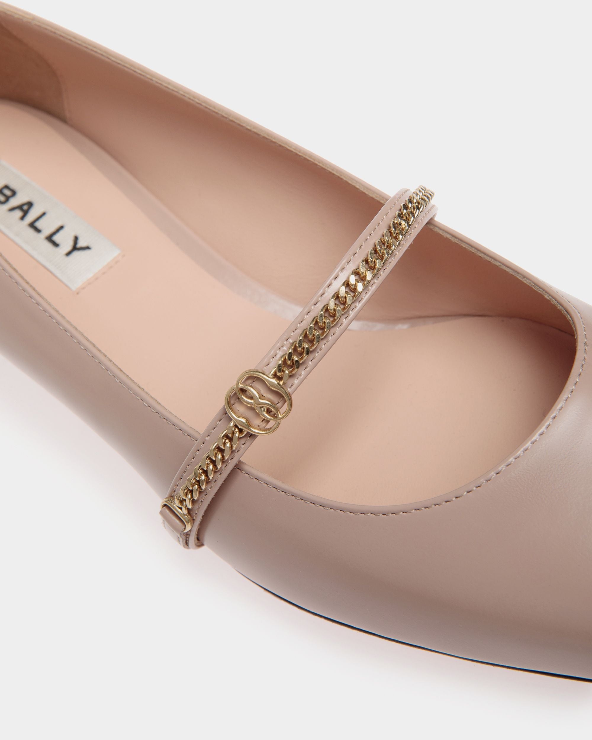 Bally Global - Sylt Mary-Jane Pump In Light Beige Brushed Leather - Beige