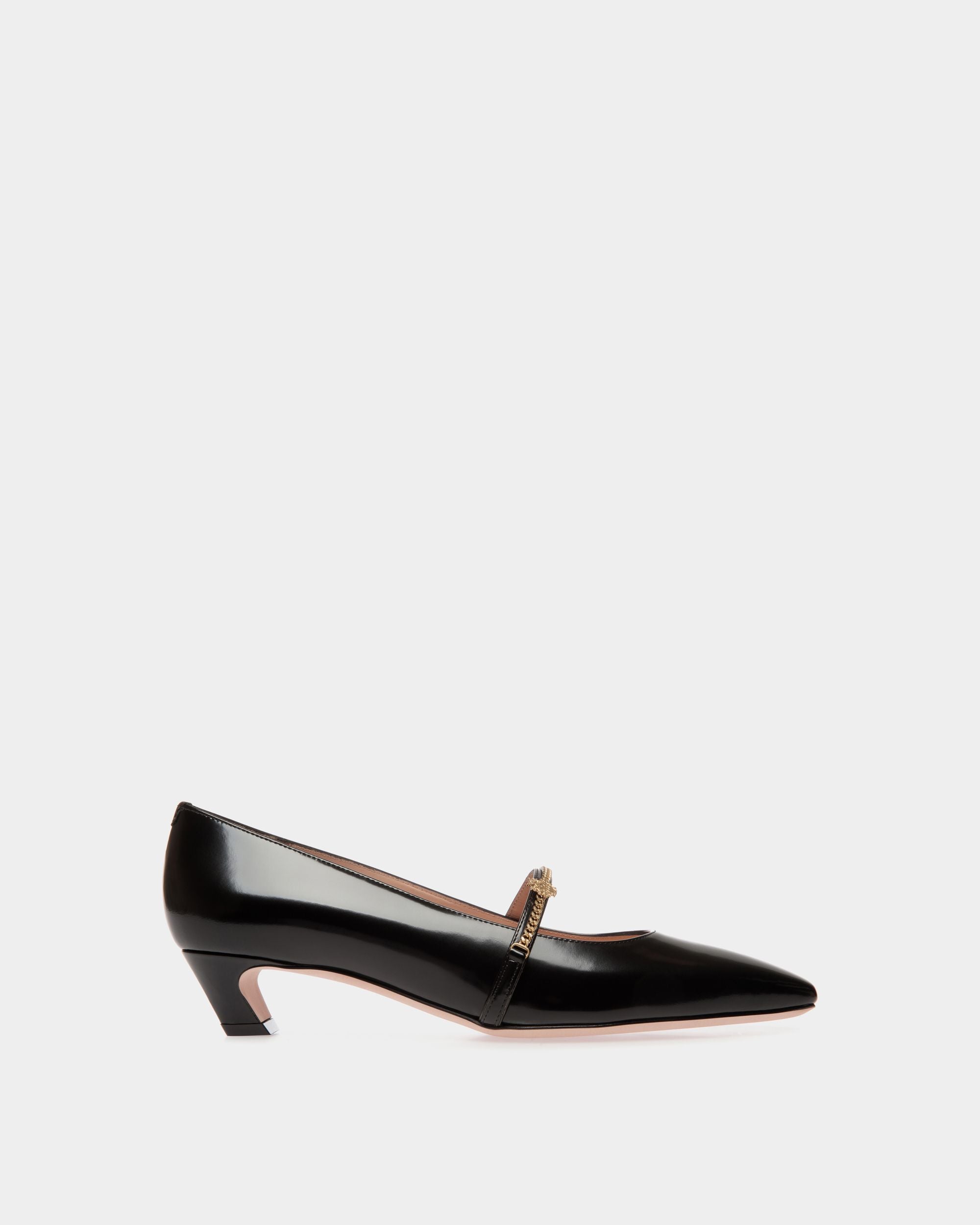 Bally Global - Sylt Mary Jane Pump in Black Brushed Leather - Black