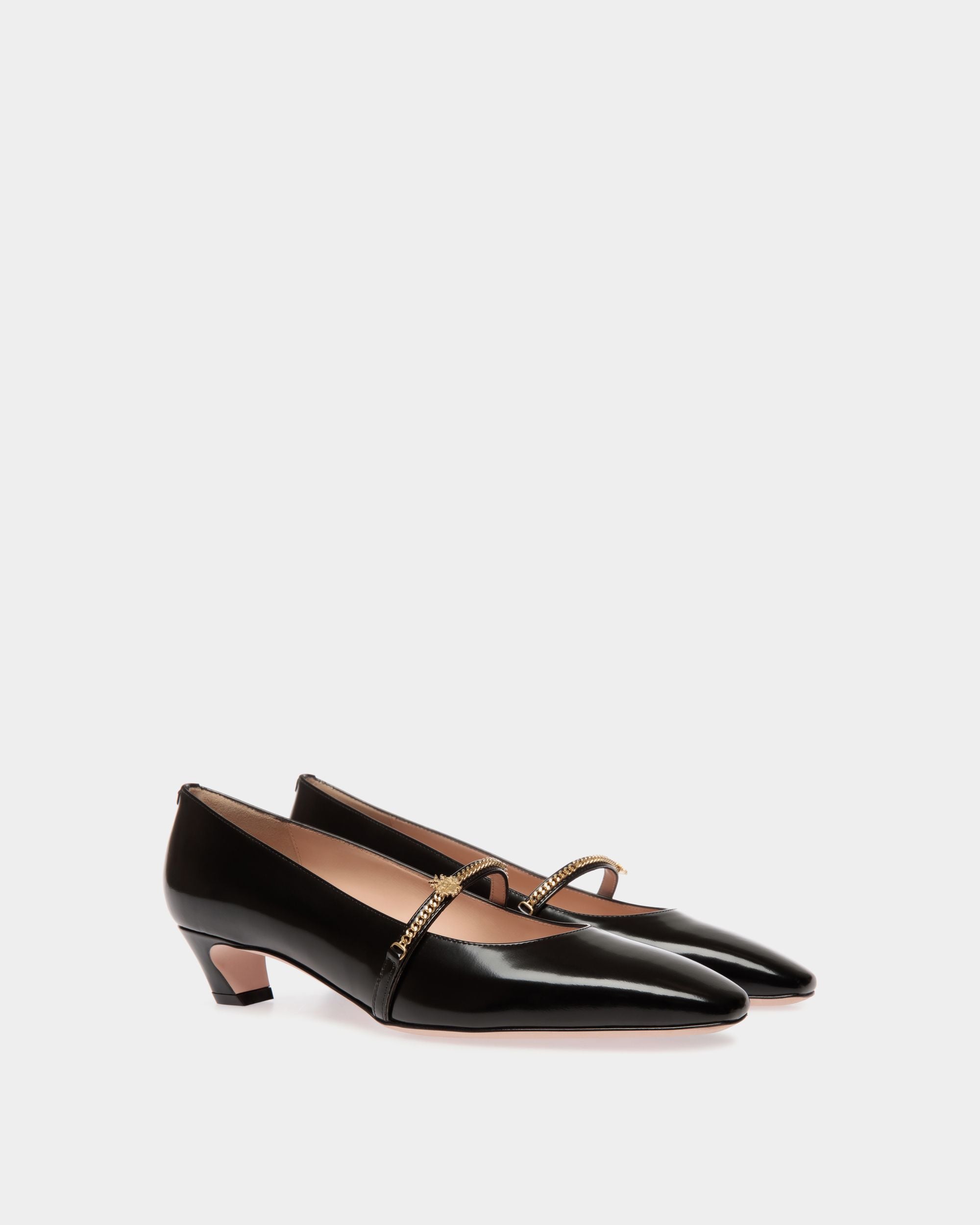 Bally Global - Zapato De Salón Estilo Merceditas Sylt De Piel Cepillada Negra - Negro