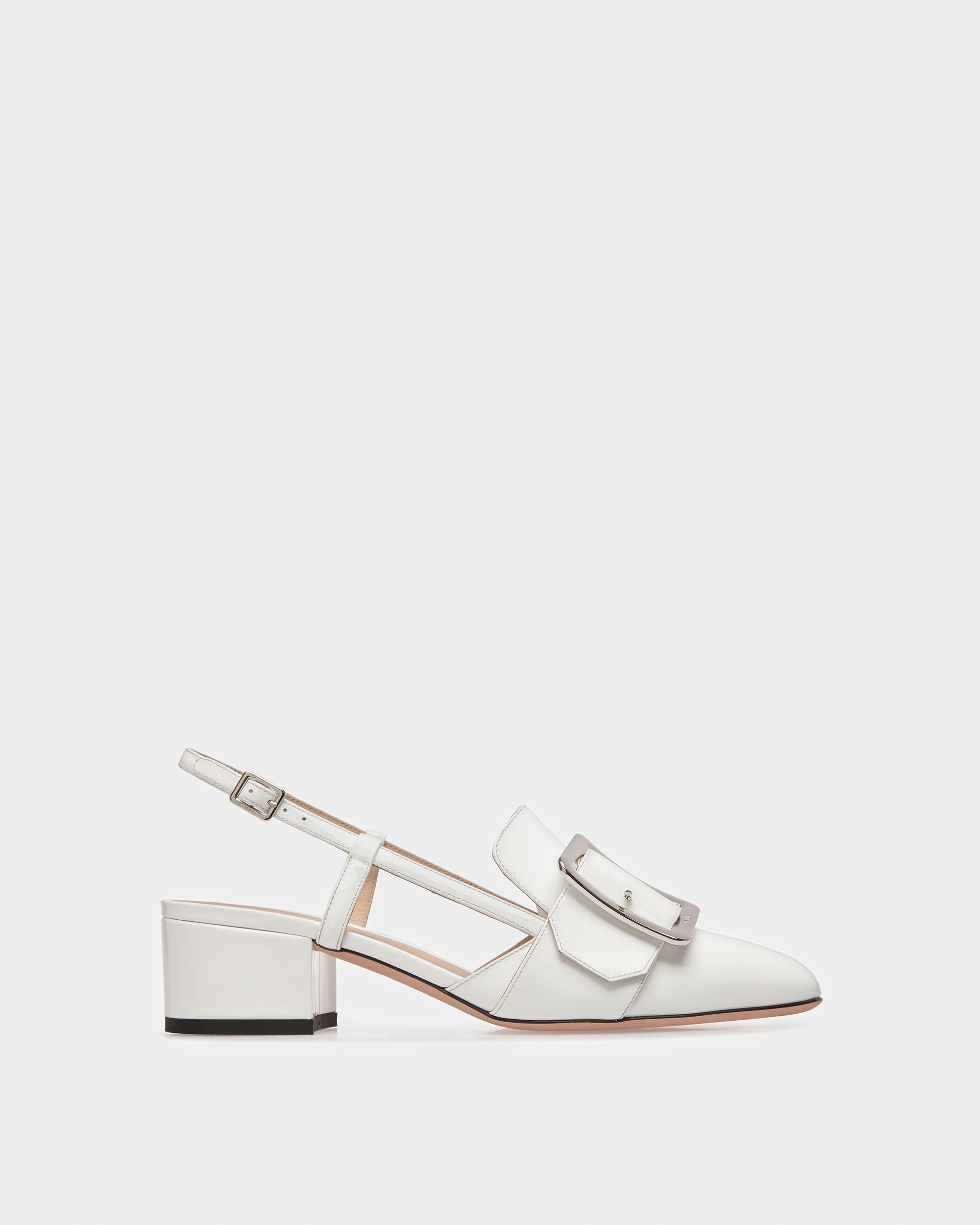 Bally Global - Jasmine Zapatos Destalonados De Piel En Blanco - Blanco
