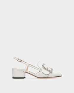 Jasmine Zapatos Destalonados De Piel En Blanco