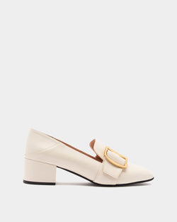 Bally Boucle Pump In Ivory Leather