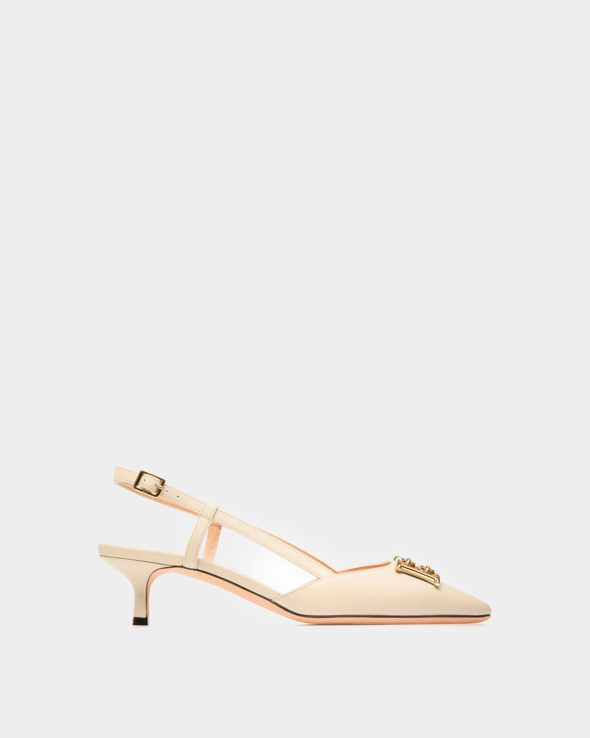 Bally Global - Eva Leather Pumps In Bone - White