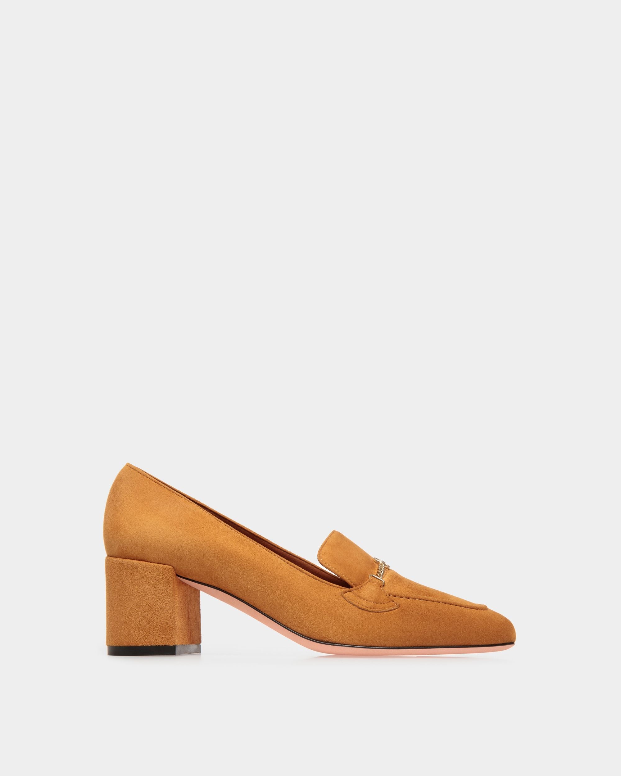 Bally Global - Daily Emblem Pump in Brown Suede - Brown