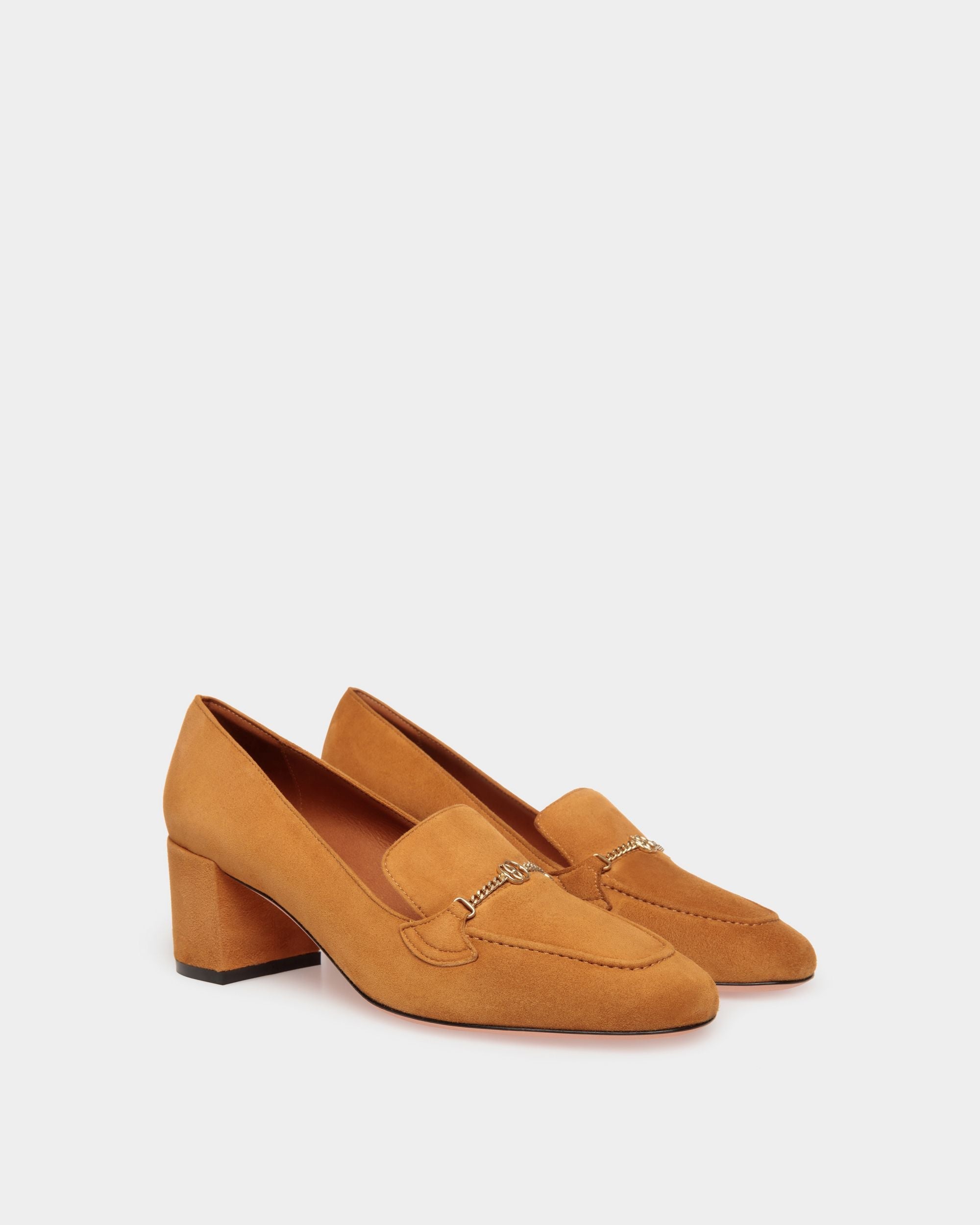 Bally Global - Daily Emblem Pump in Brown Suede - Brown