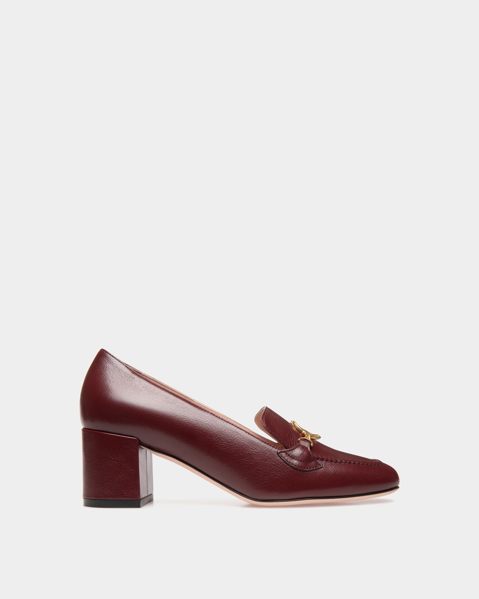 Bally Global - Escarpin Daily Emblem En Cuir Andorra - Bordeaux