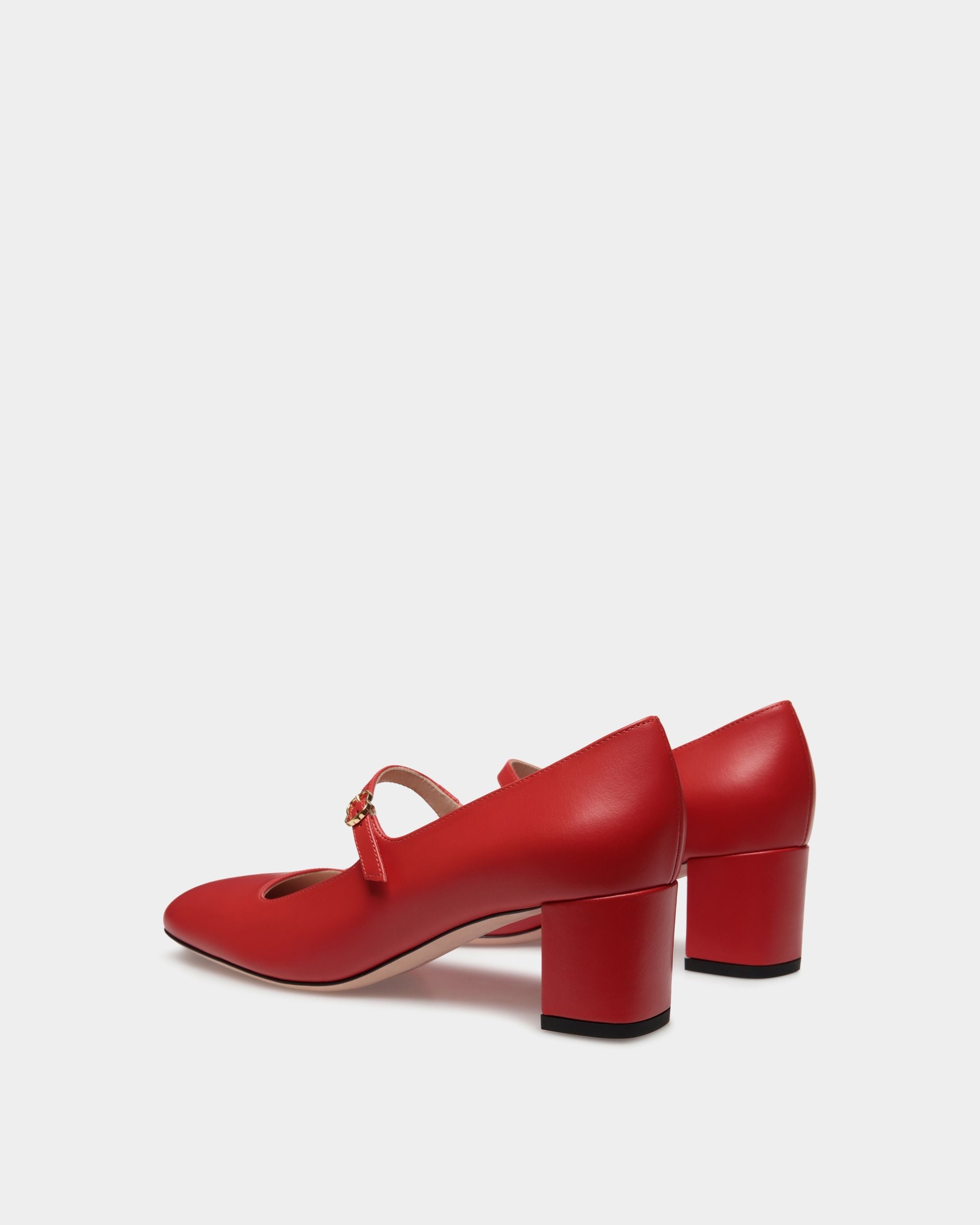 Bally Global - Zapato De Salón Estilo Merceditas Ballyrina De Piel Candy Red - Rojo