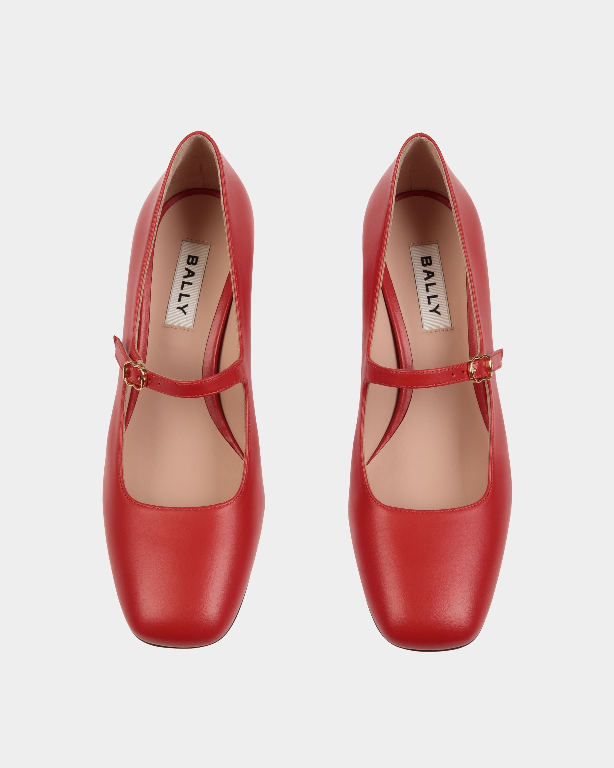 Bally Global - Zapato De Salón Estilo Merceditas Ballyrina De Piel Candy Red - Rojo