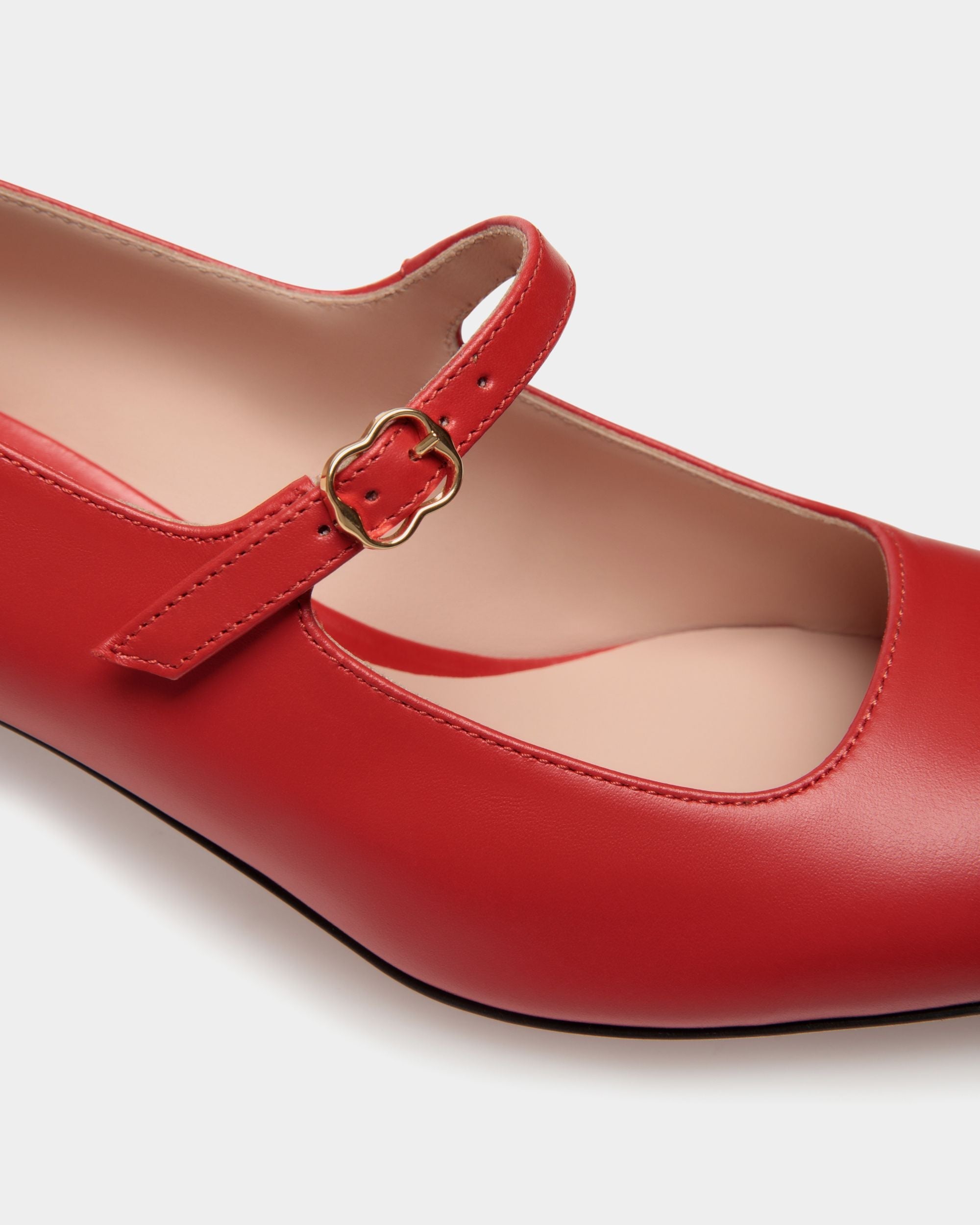 Bally Global - Zapato De Salón Estilo Merceditas Ballyrina De Piel Candy Red - Rojo