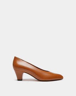 Zapato De Salón Alva De Piel Marrón
