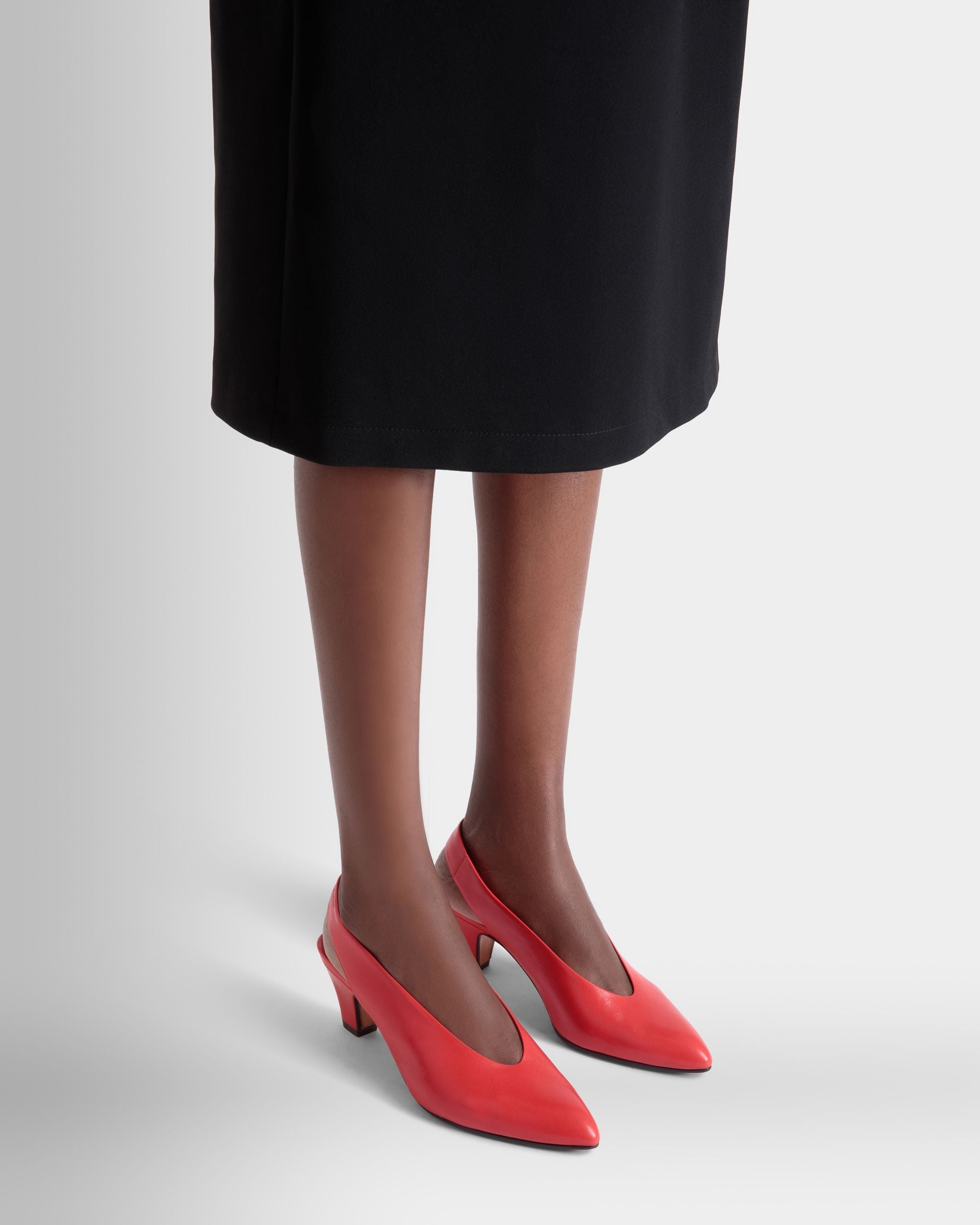 Bally Global - Alva Pump in Red Leather - Red