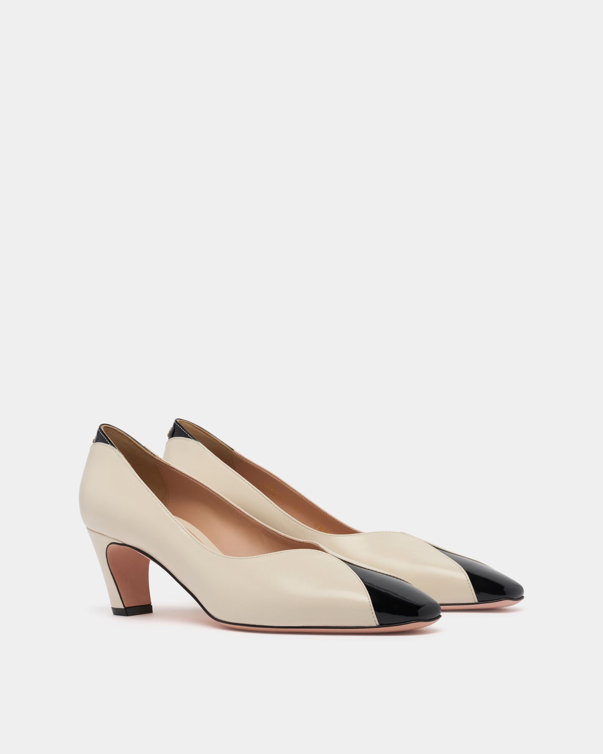 Bally Global - Sylt Pump in White and Black Leather - White