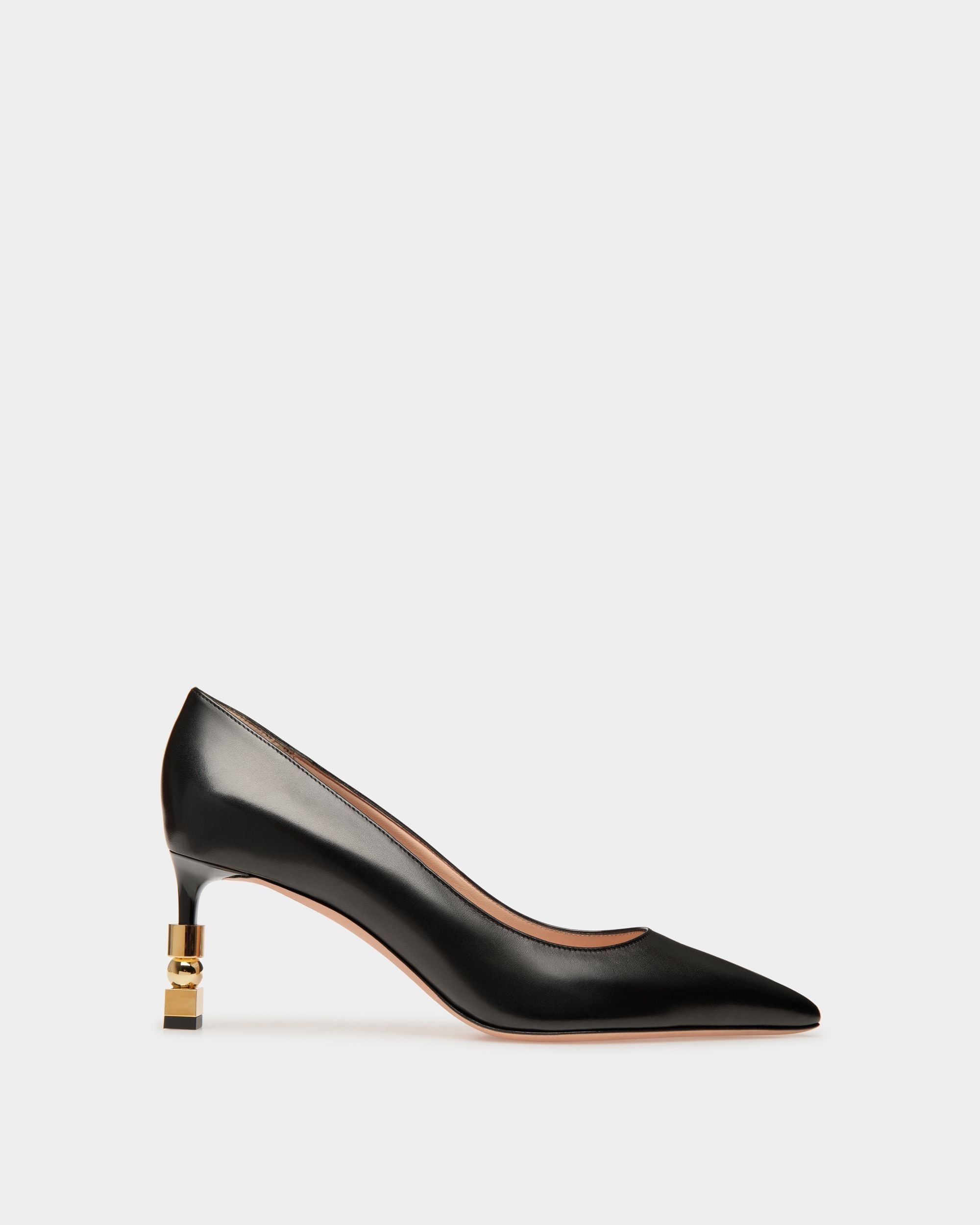 Bally Global - Block Pumps In Black Leather - Negro