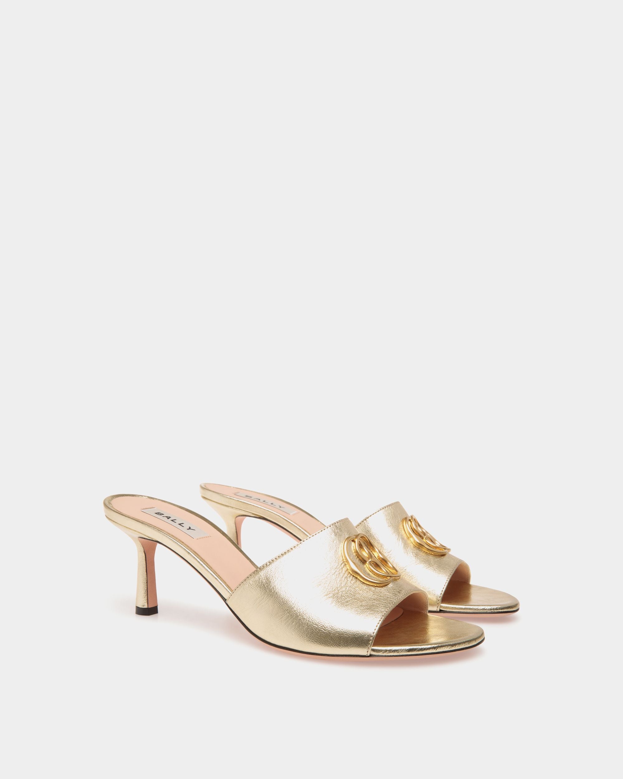 Bally Global - Emblem Sandals In Gold Leather - Gold