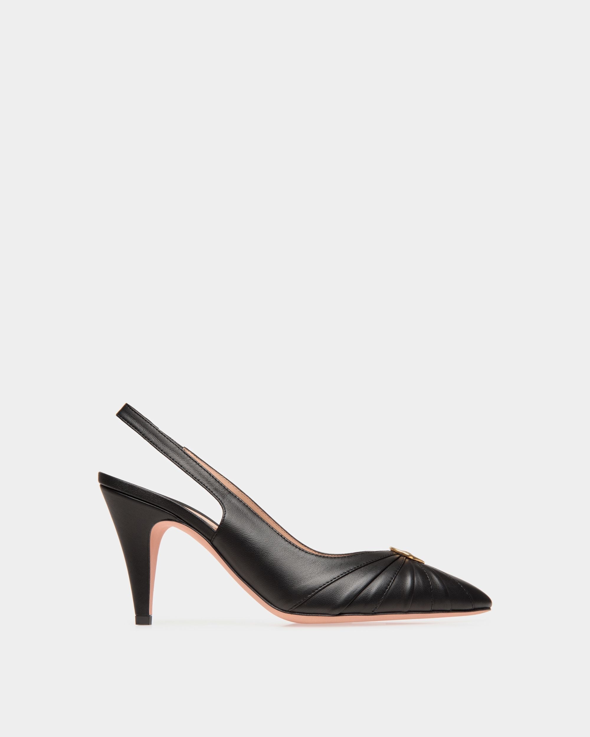 Bally Global - Jolene Slingback Pump in Black Leather - Black