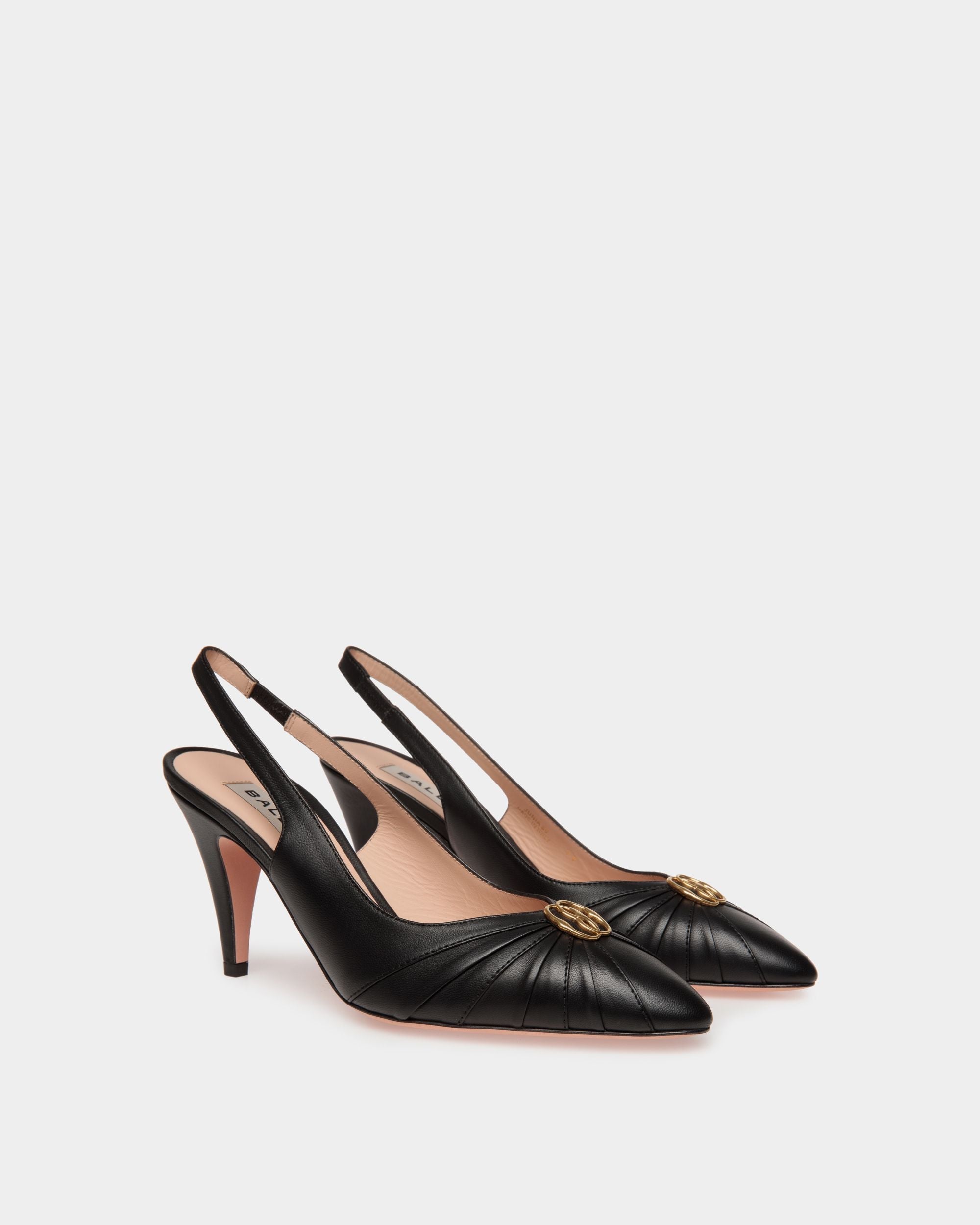 Bally Global - Jolene Slingback Pump in Black Leather - Black
