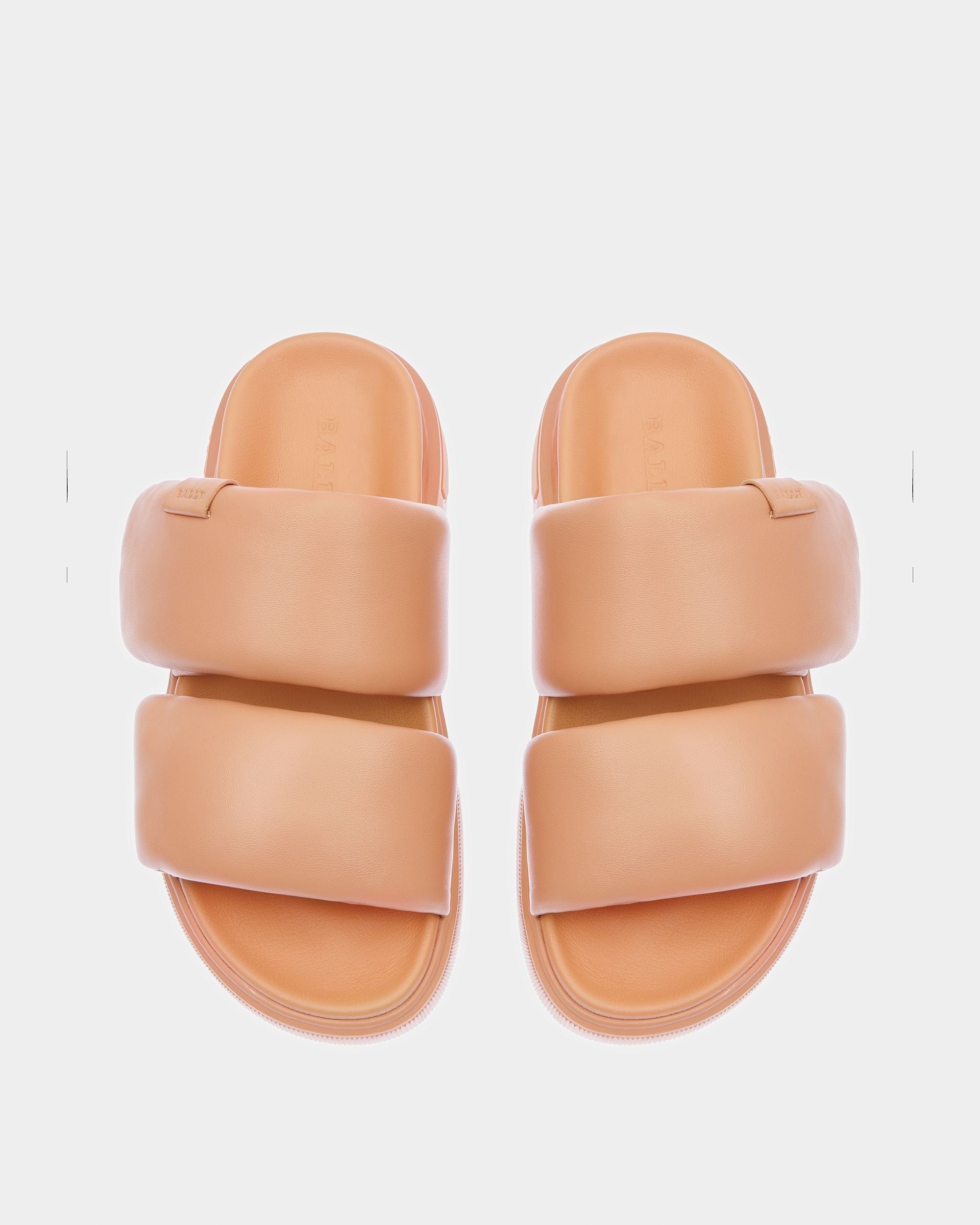 Bally Global - Joey-W Leather Sandals In Peach - Orange