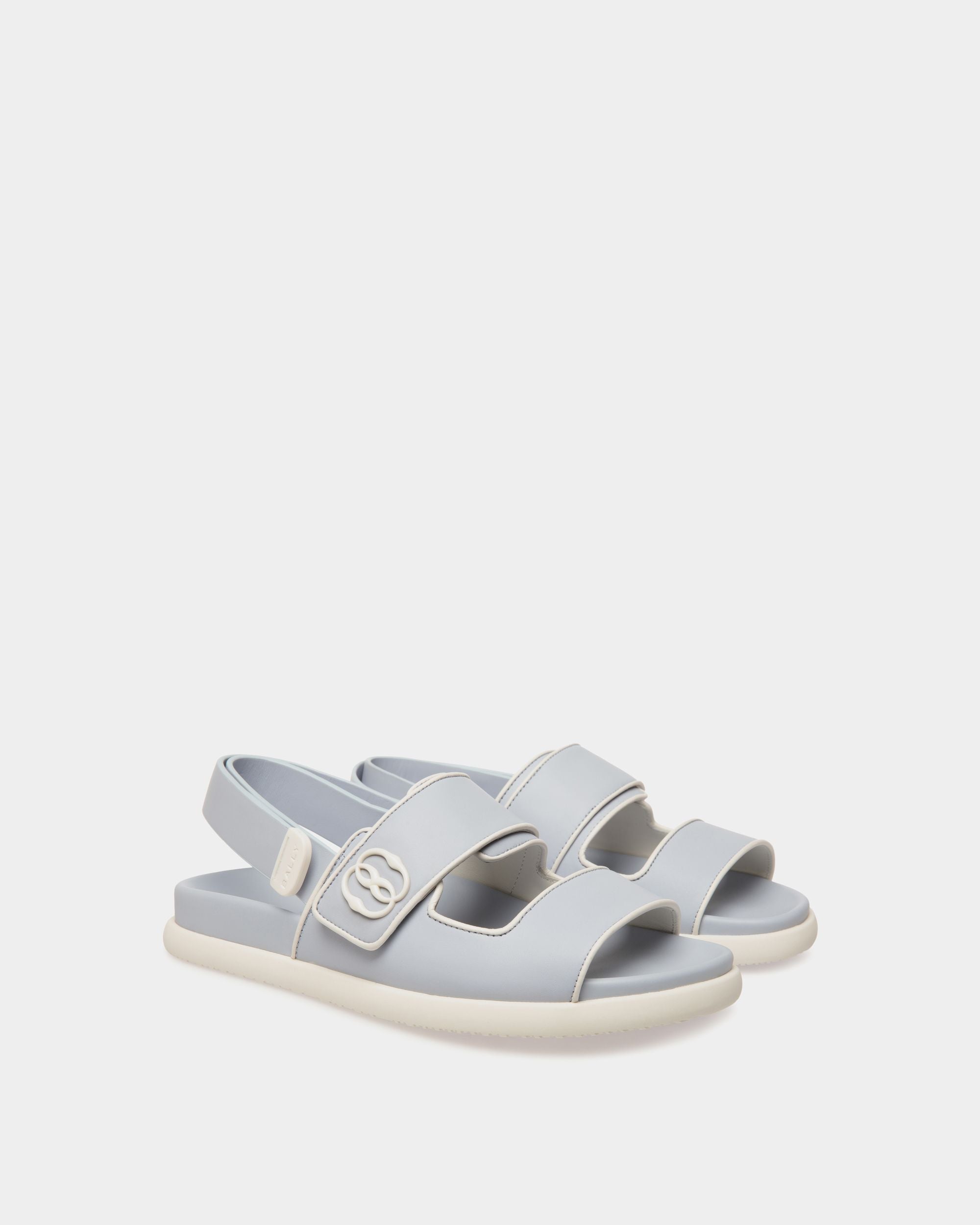 Bally Global - Newport Flat Sandal in Leather - Blue