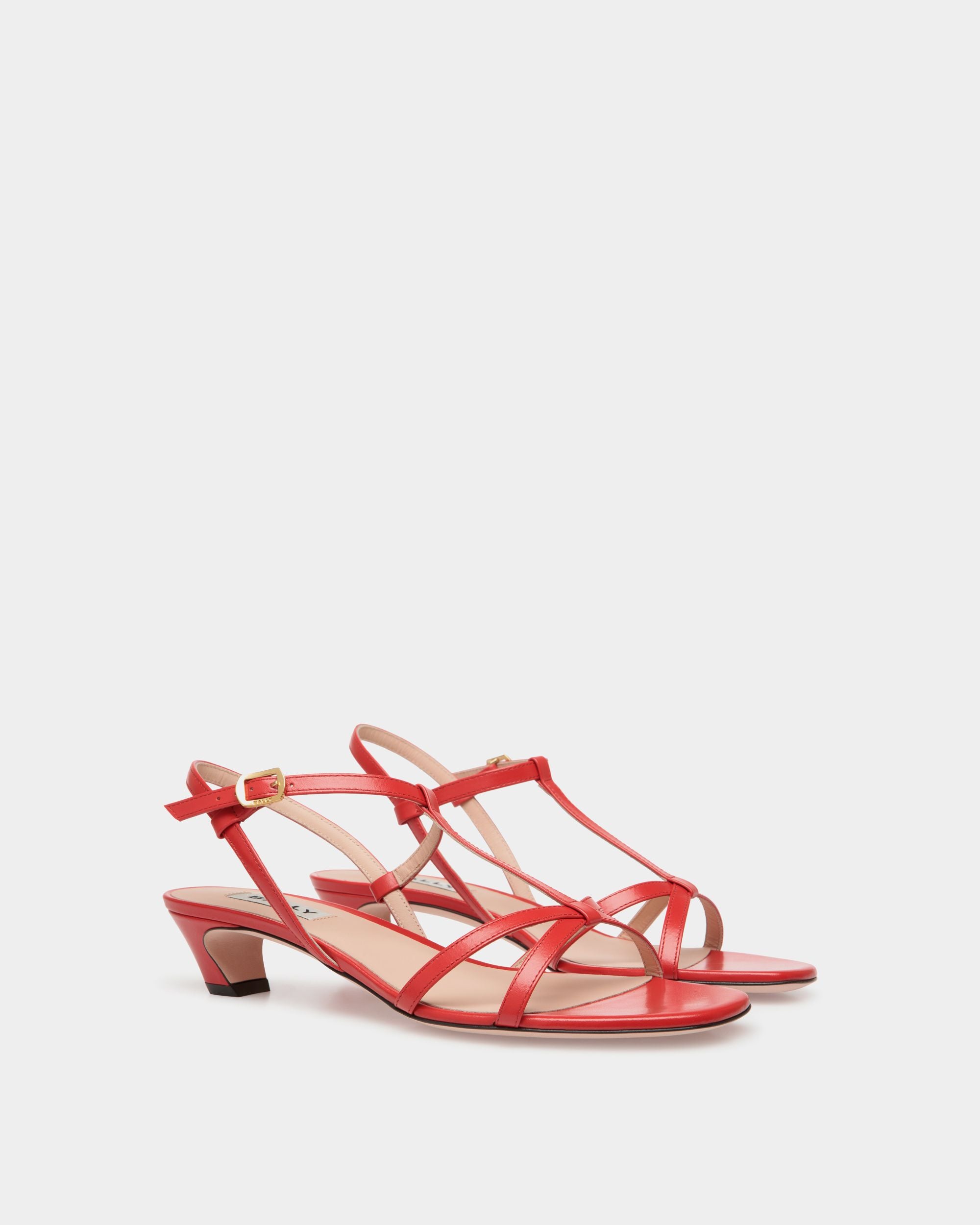 Bally Global - Sylt Sandal In Red Leather - Red