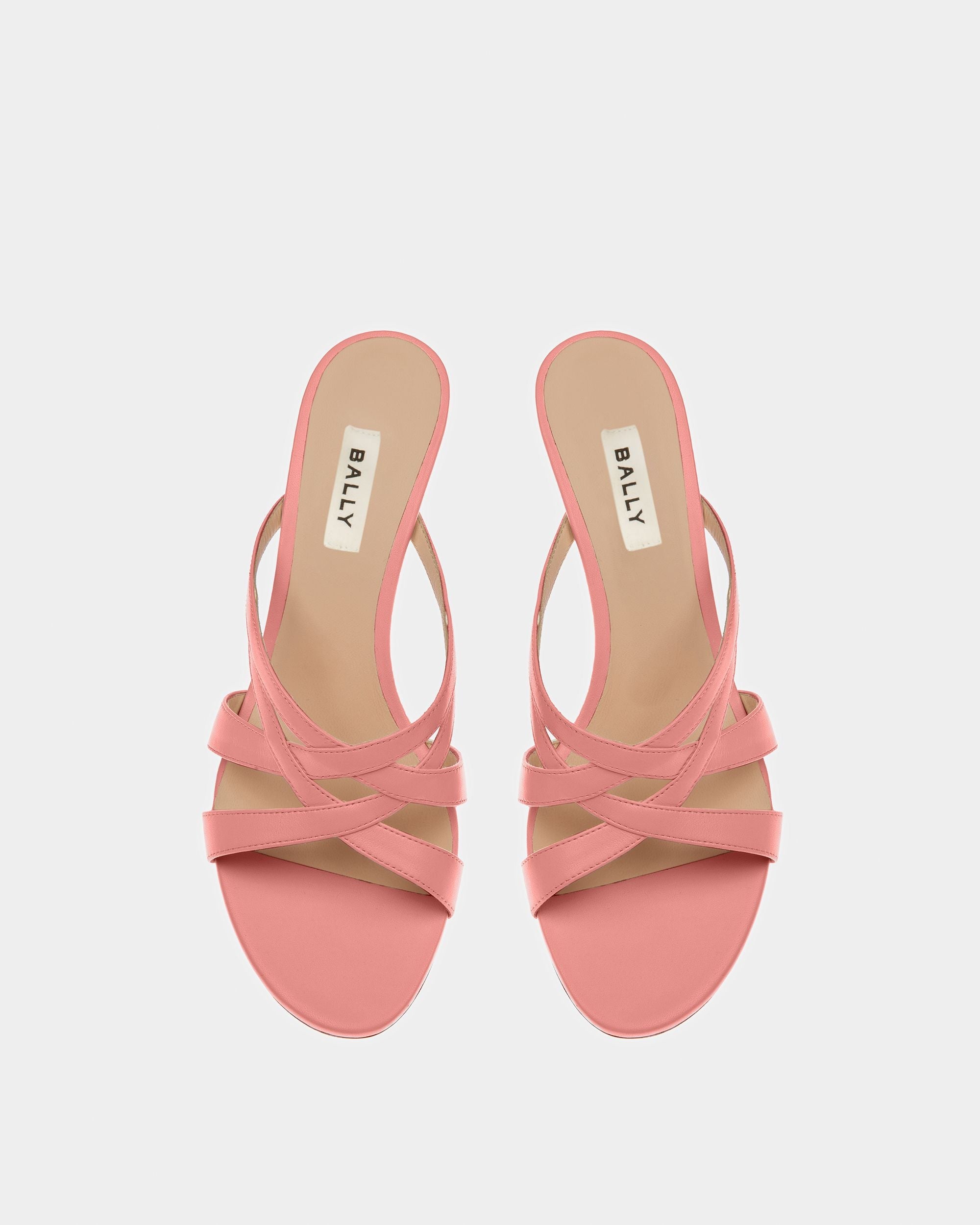 Bally Global - Sandalias Abiertas Block De Ante - Rosa