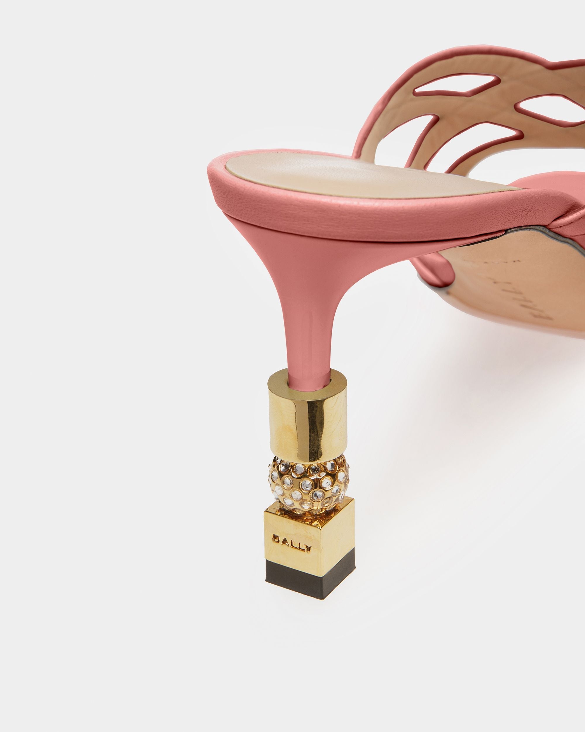 Bally Global - Sandalias Abiertas Block De Ante - Rosa